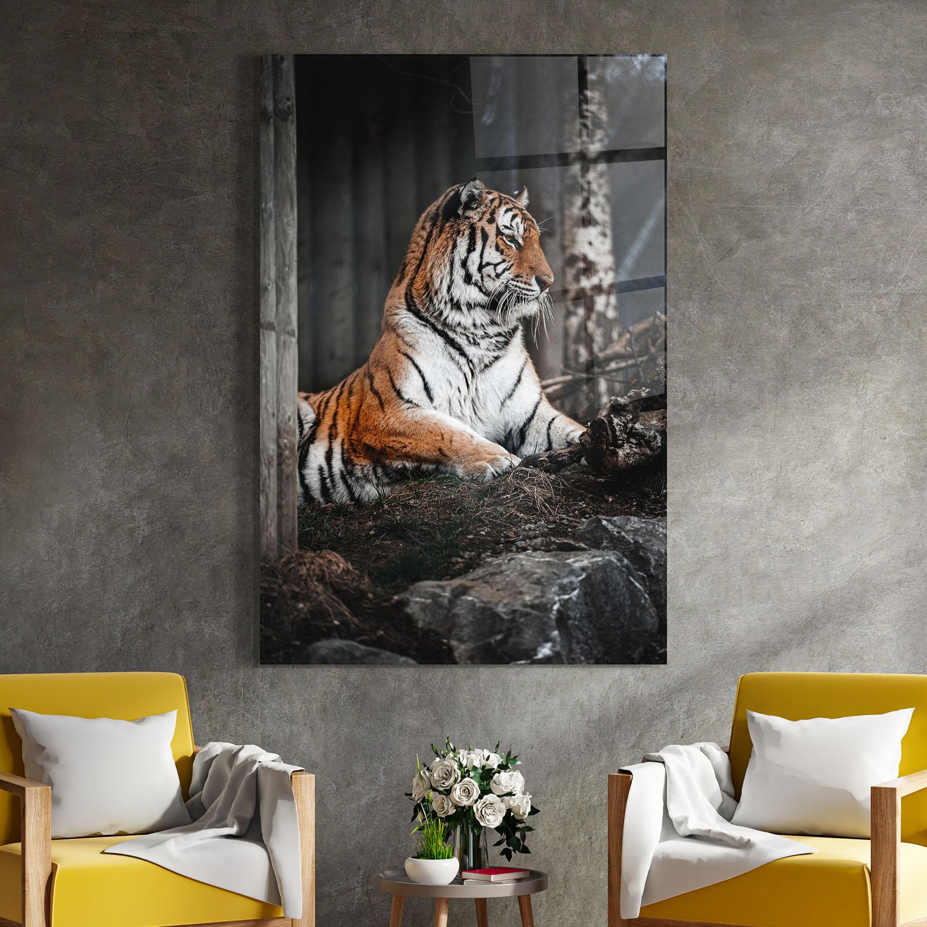 Glasbild Forest Tiger mockup 4