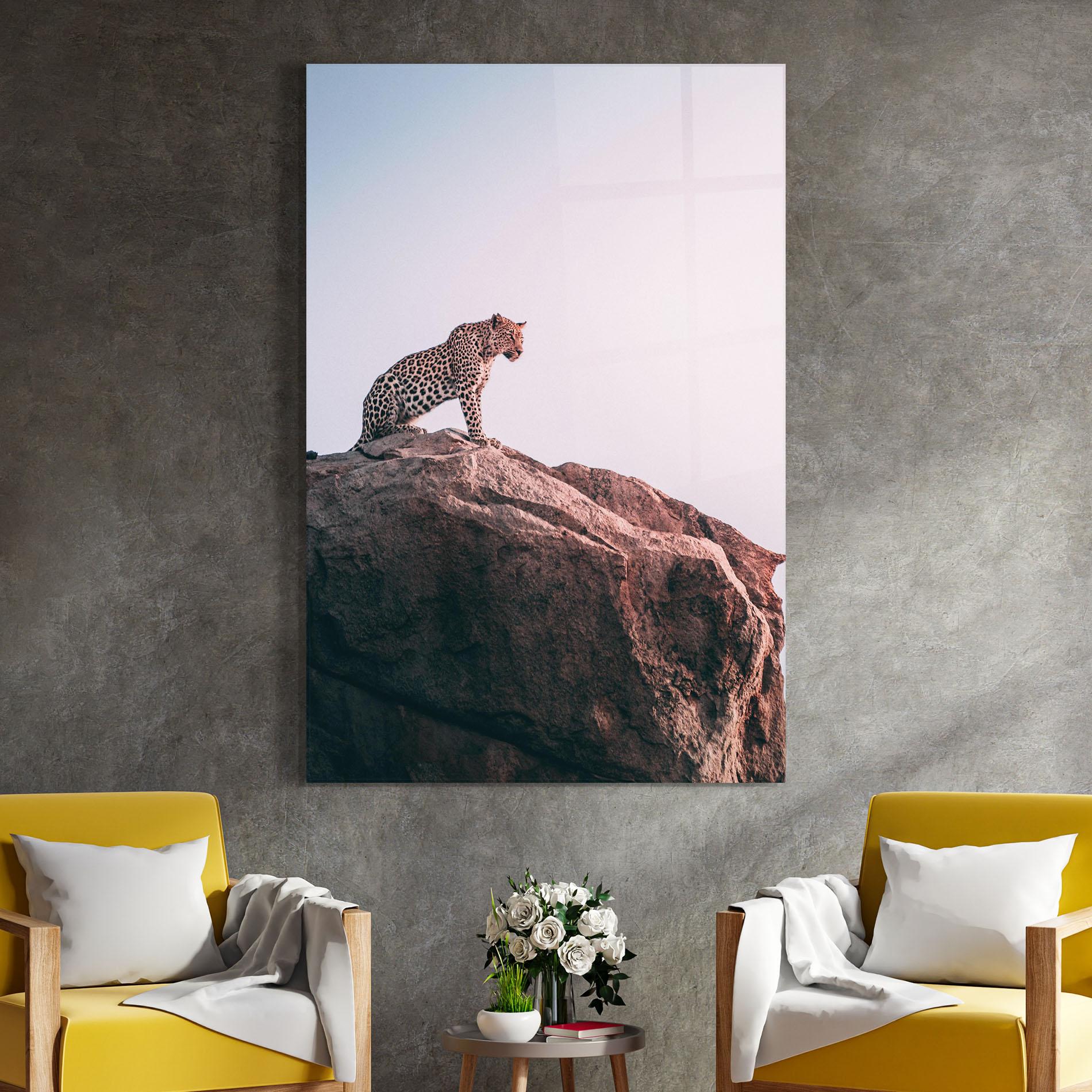 Glasbild Mountain Leopard mockup 4