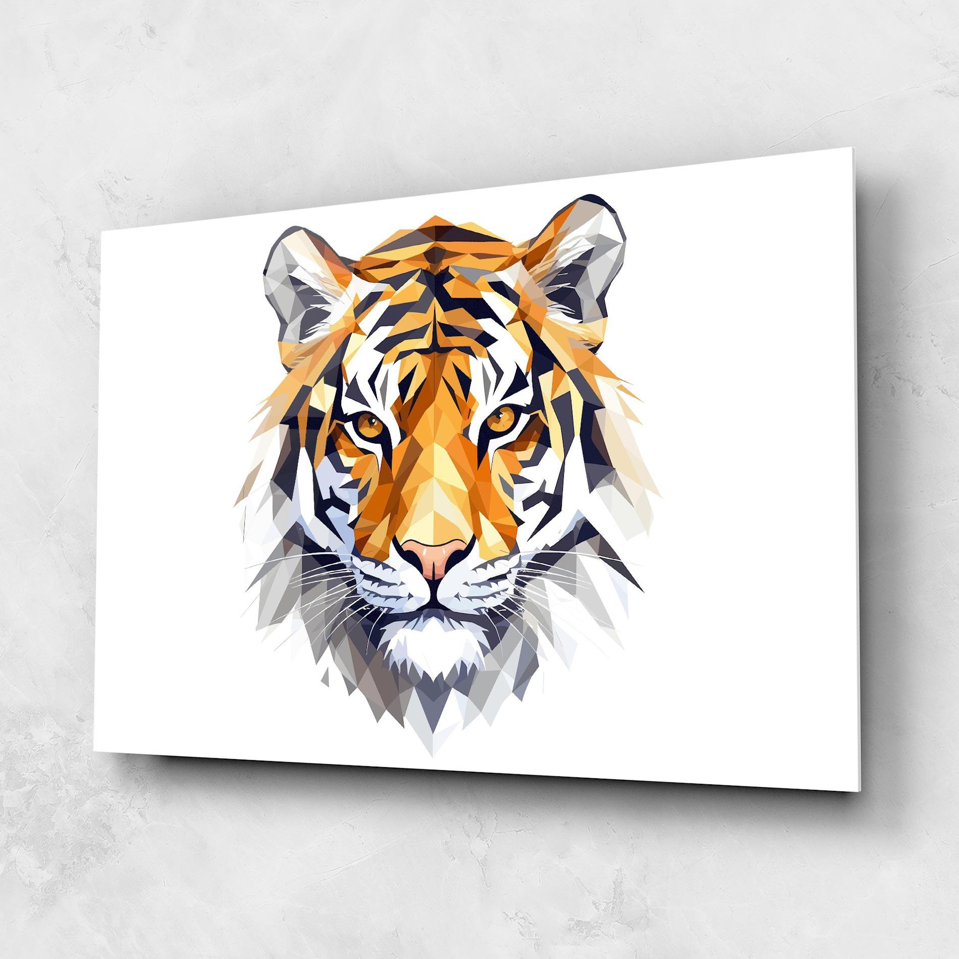 Glasbild Beautifu Tiger Portrait mockup 1