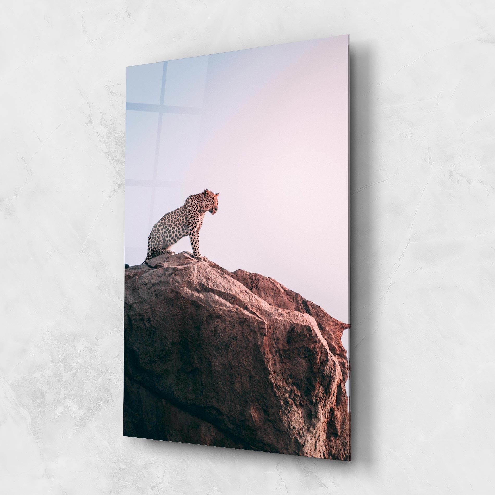 Glasbild Mountain Leopard mockup 1