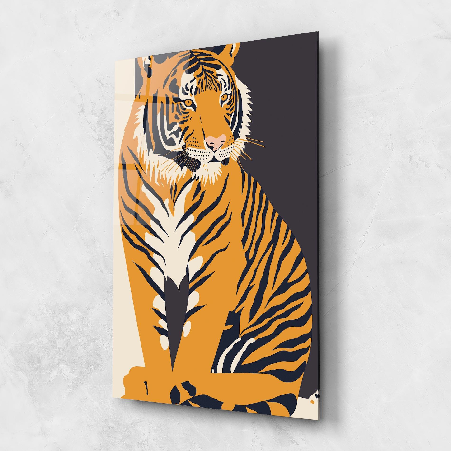 Glasbild Orange Tiger mockup 1