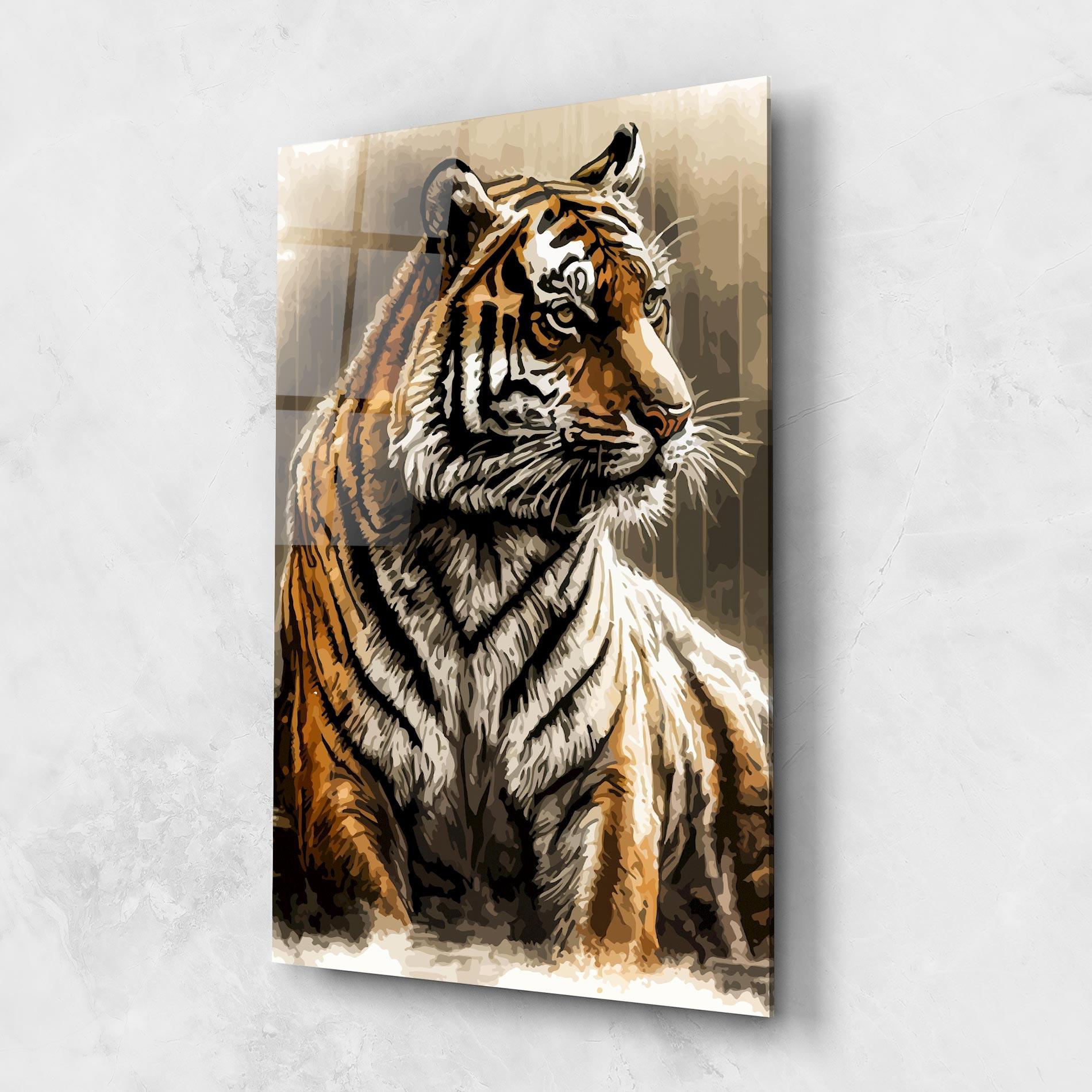 Glasbild Rain Tiger mockup 1