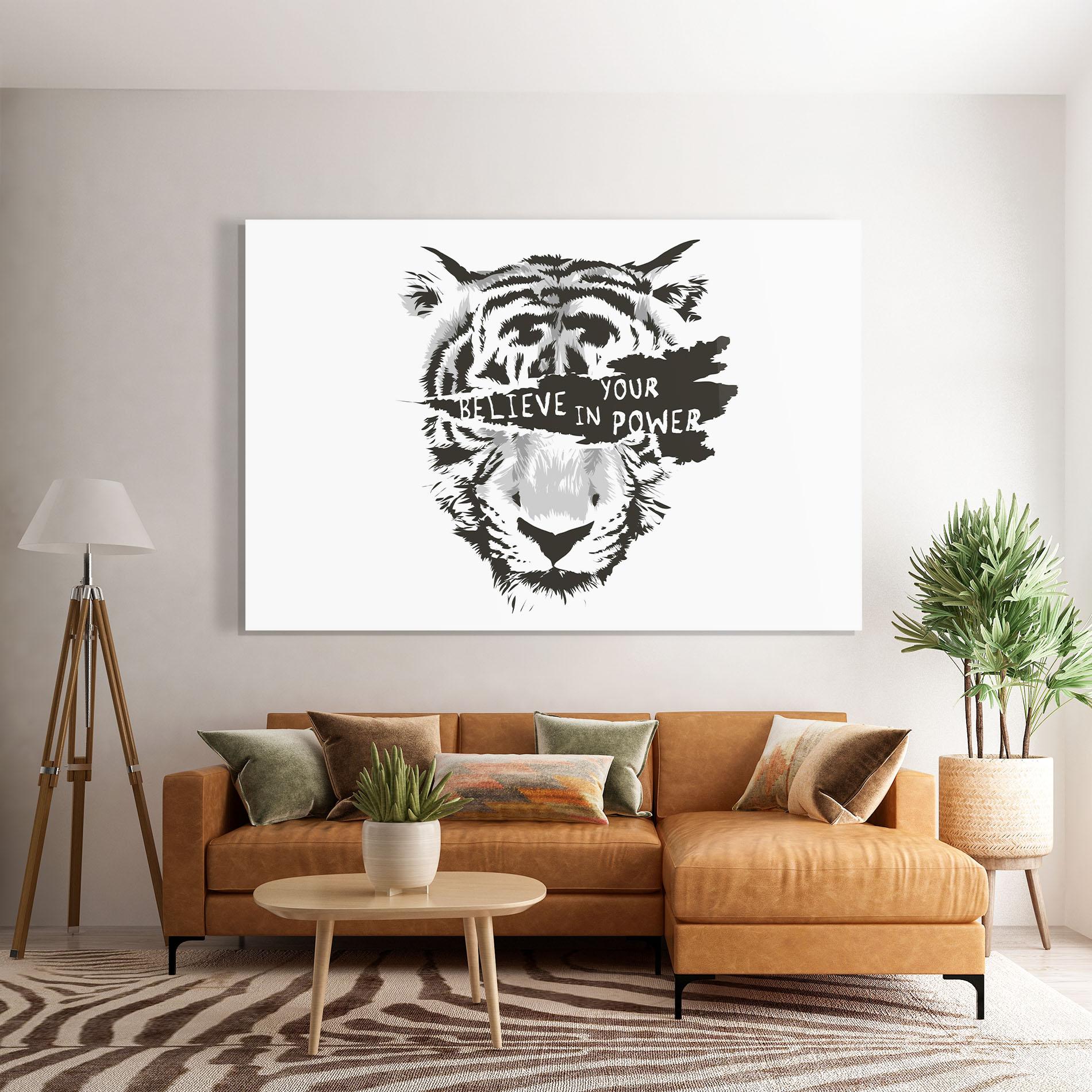 Glasbild Belive In Your Power mockup 7