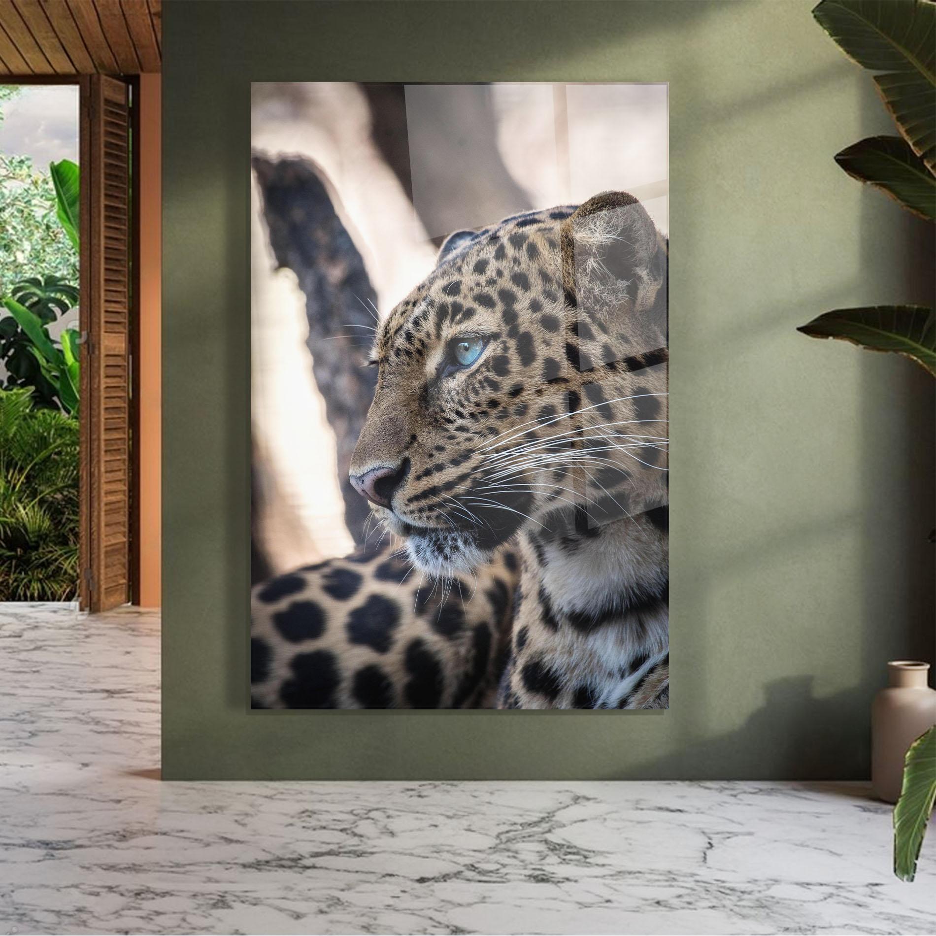 Glasbild Blue Tiger mockup 7