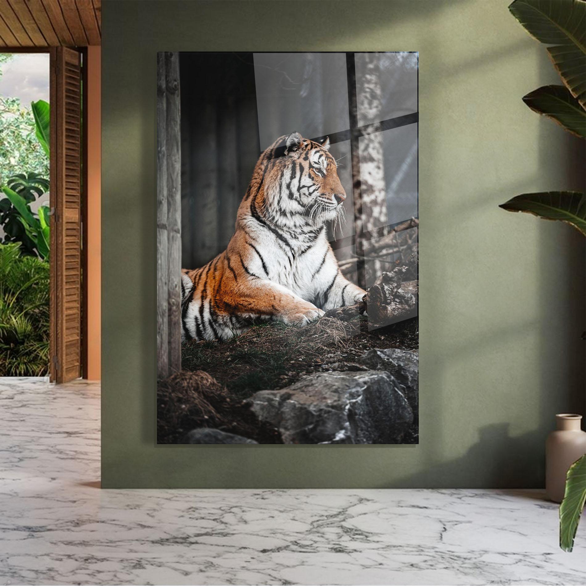 Glasbild Forest Tiger mockup 7