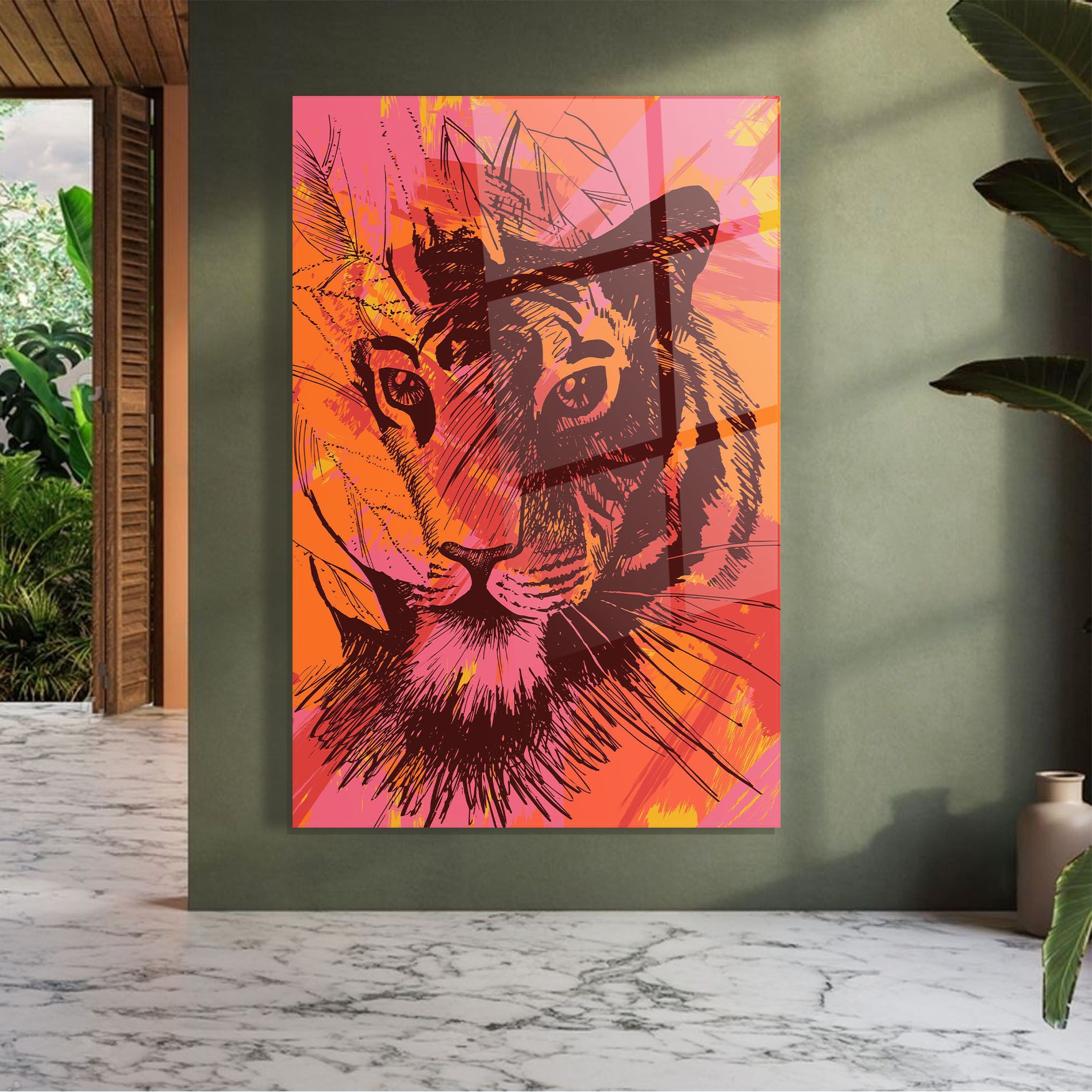 Orange Red Tiger mockup 7