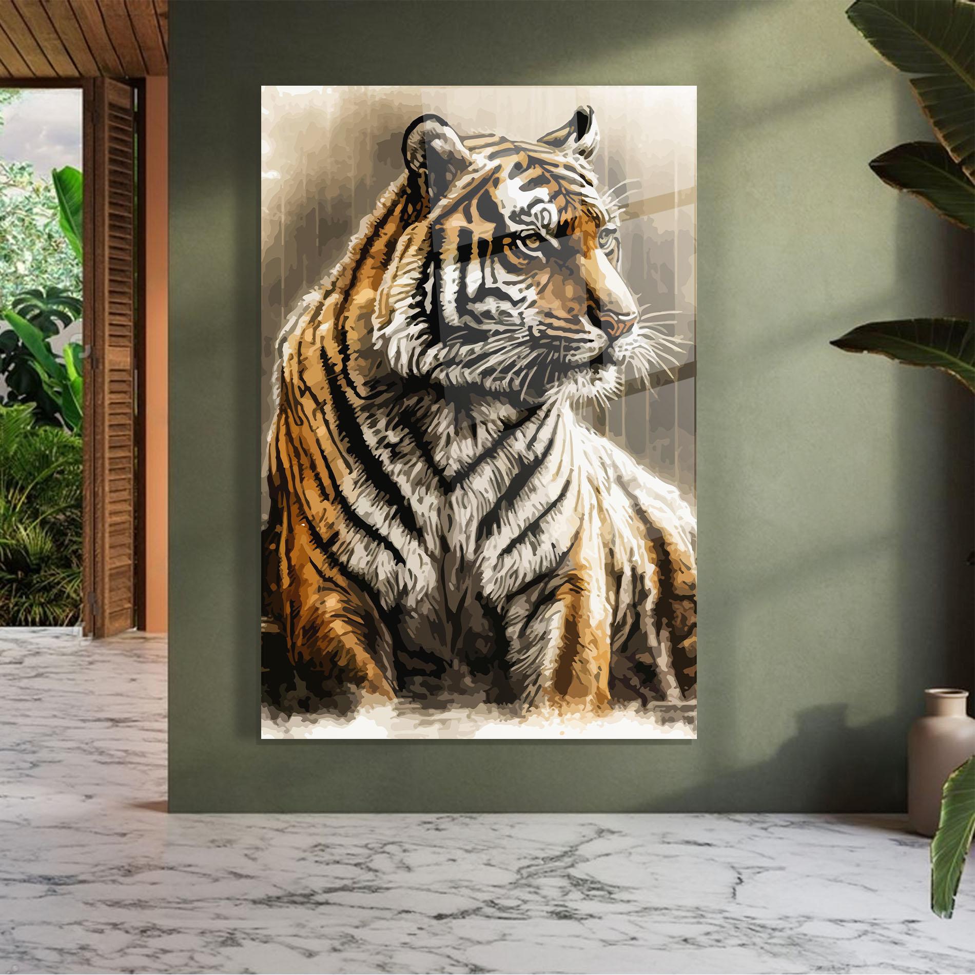 Glasbild Rain Tiger mockup 7