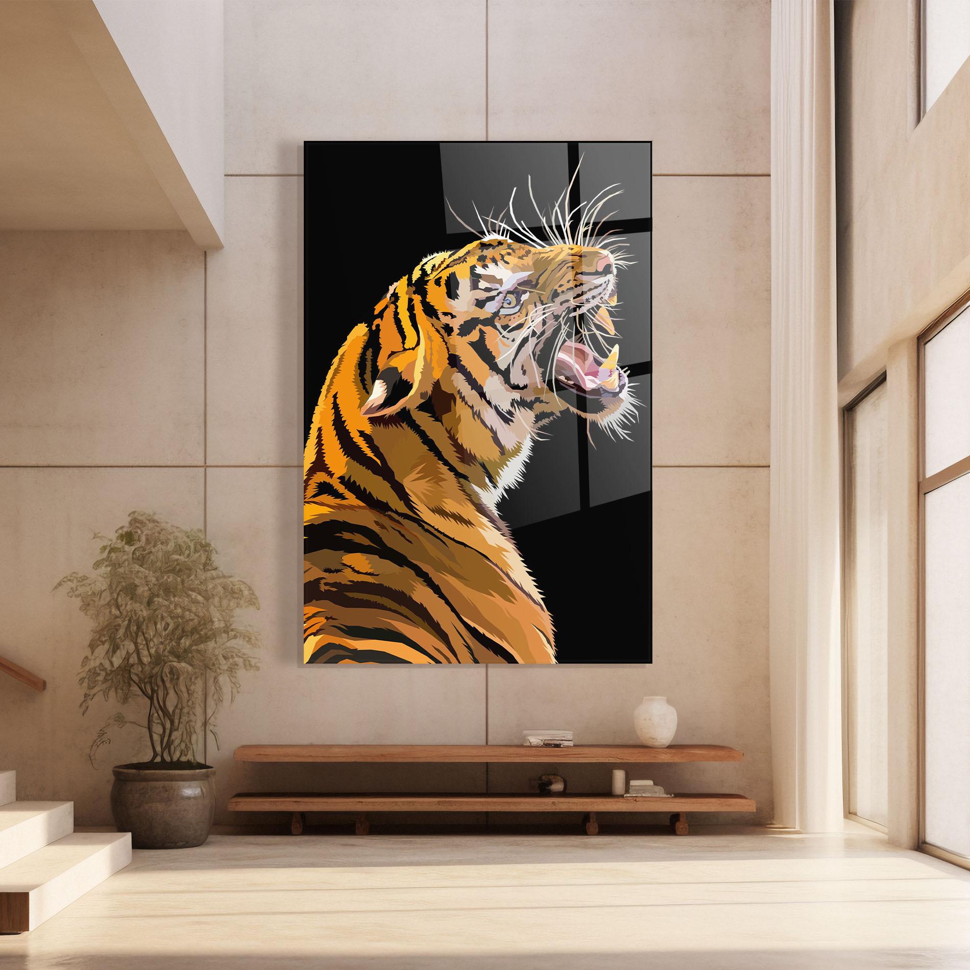 Glasbild Angry Tiger mockup 8