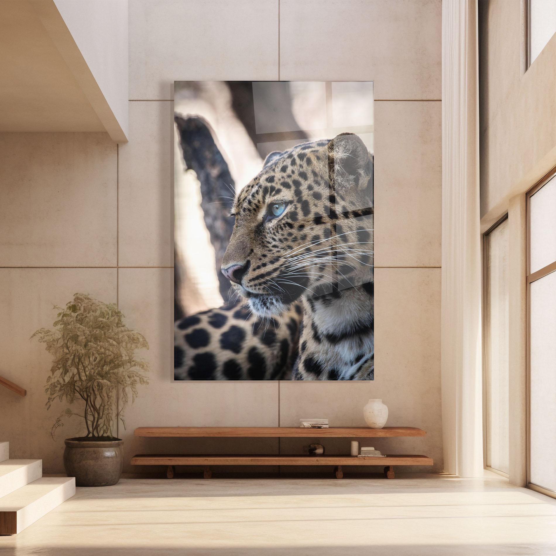 Glasbild Blue Tiger mockup 8
