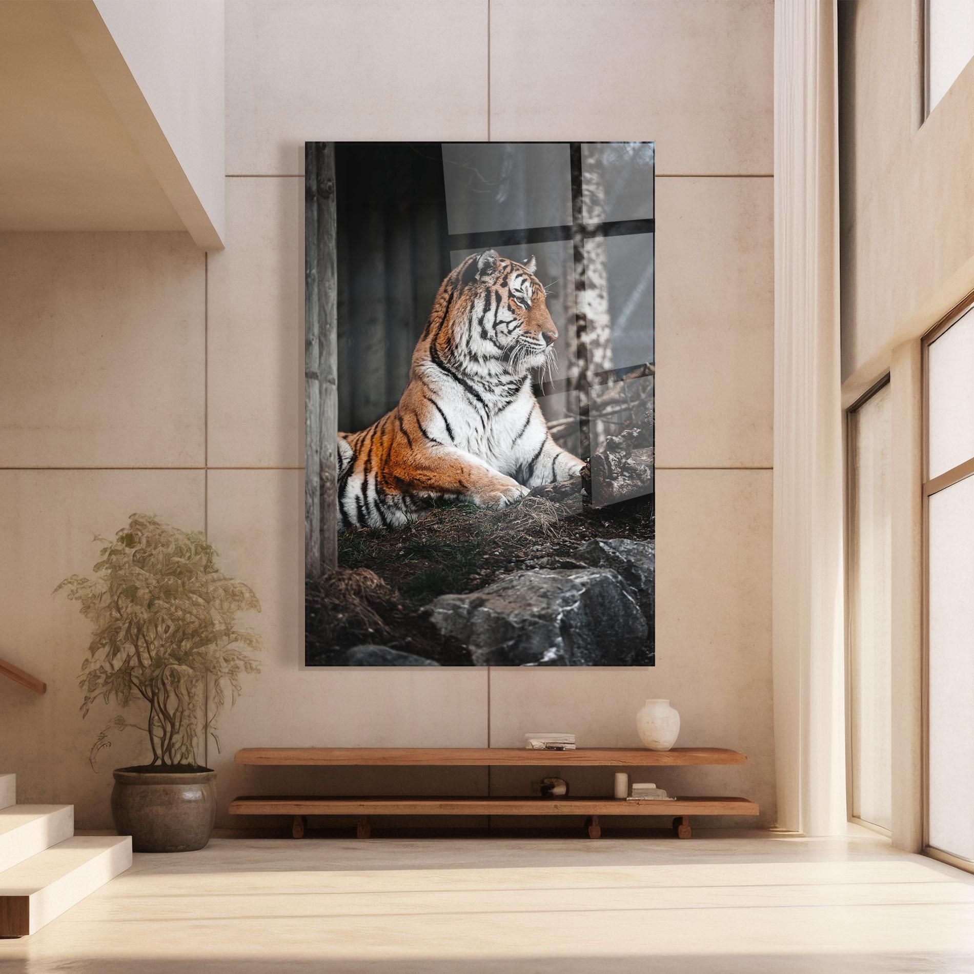 Glasbild Forest Tiger mockup 8
