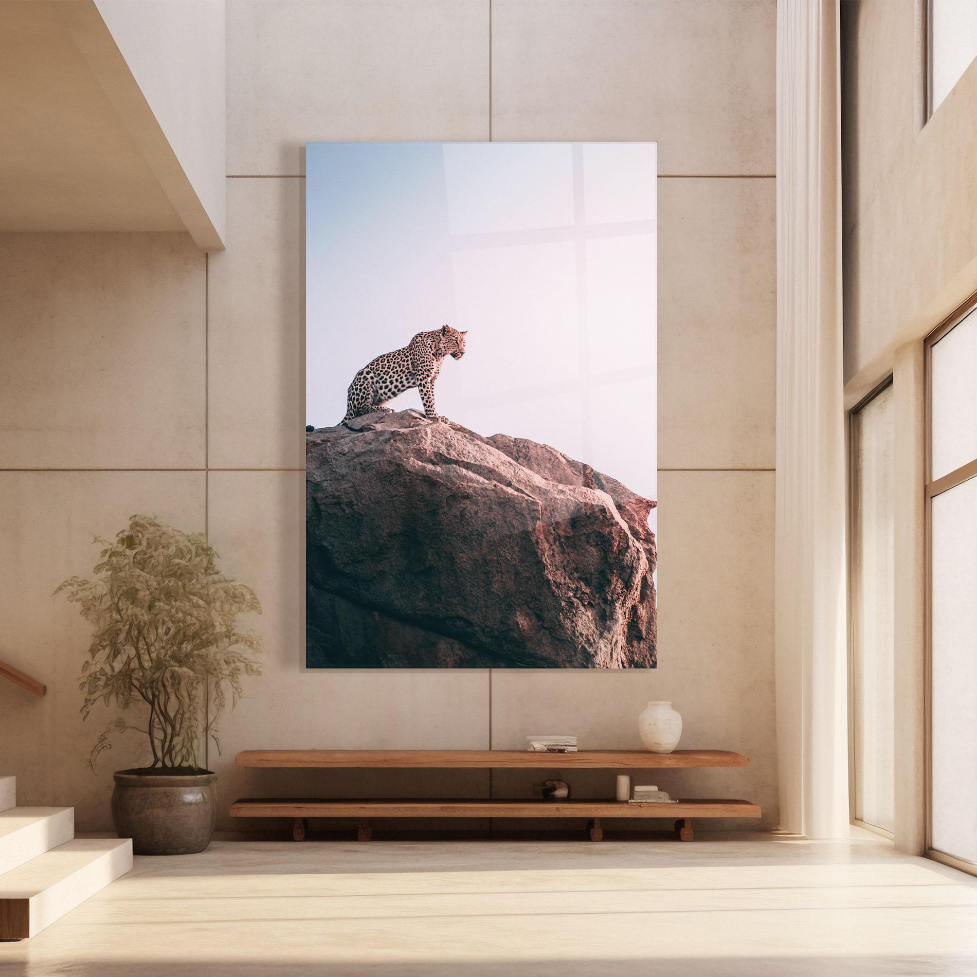 Glasbild Mountain Leopard mockup 8
