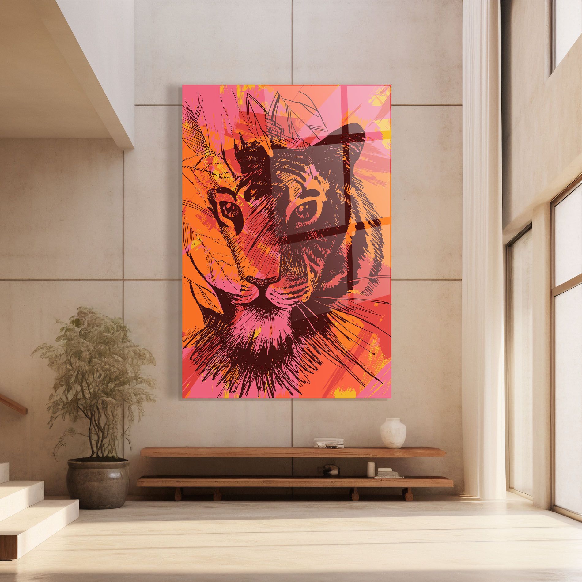 Orange Red Tiger mockup 8