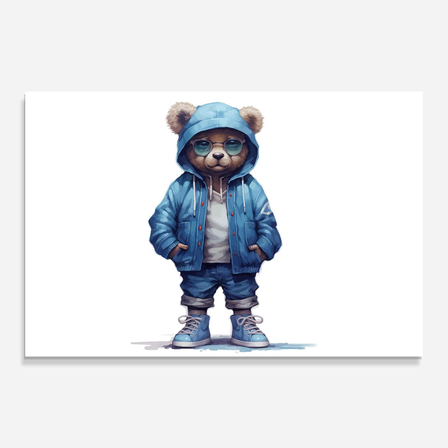 Glasbild Cool Bear mockup 0
