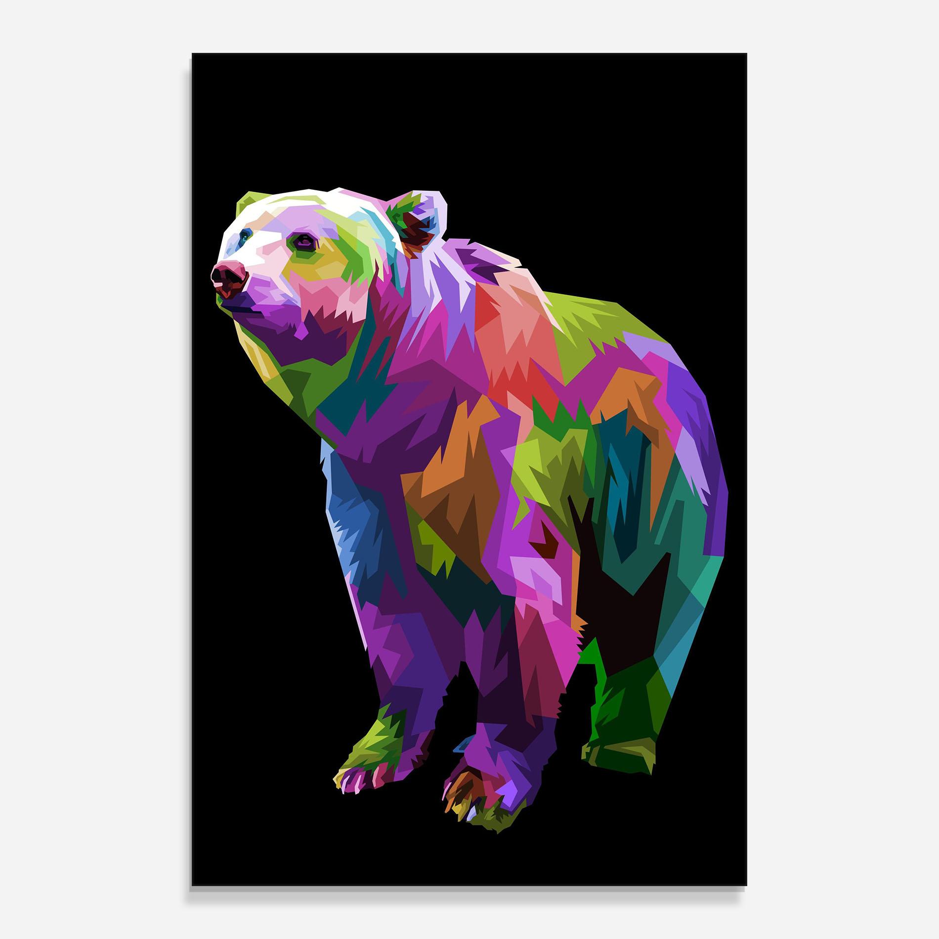 Glasbild Colorful Icebear mockup 0