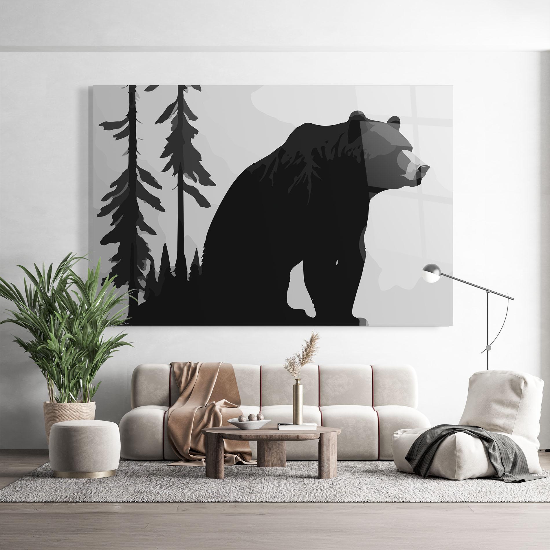 Glasbild Forest Bear mockup 9