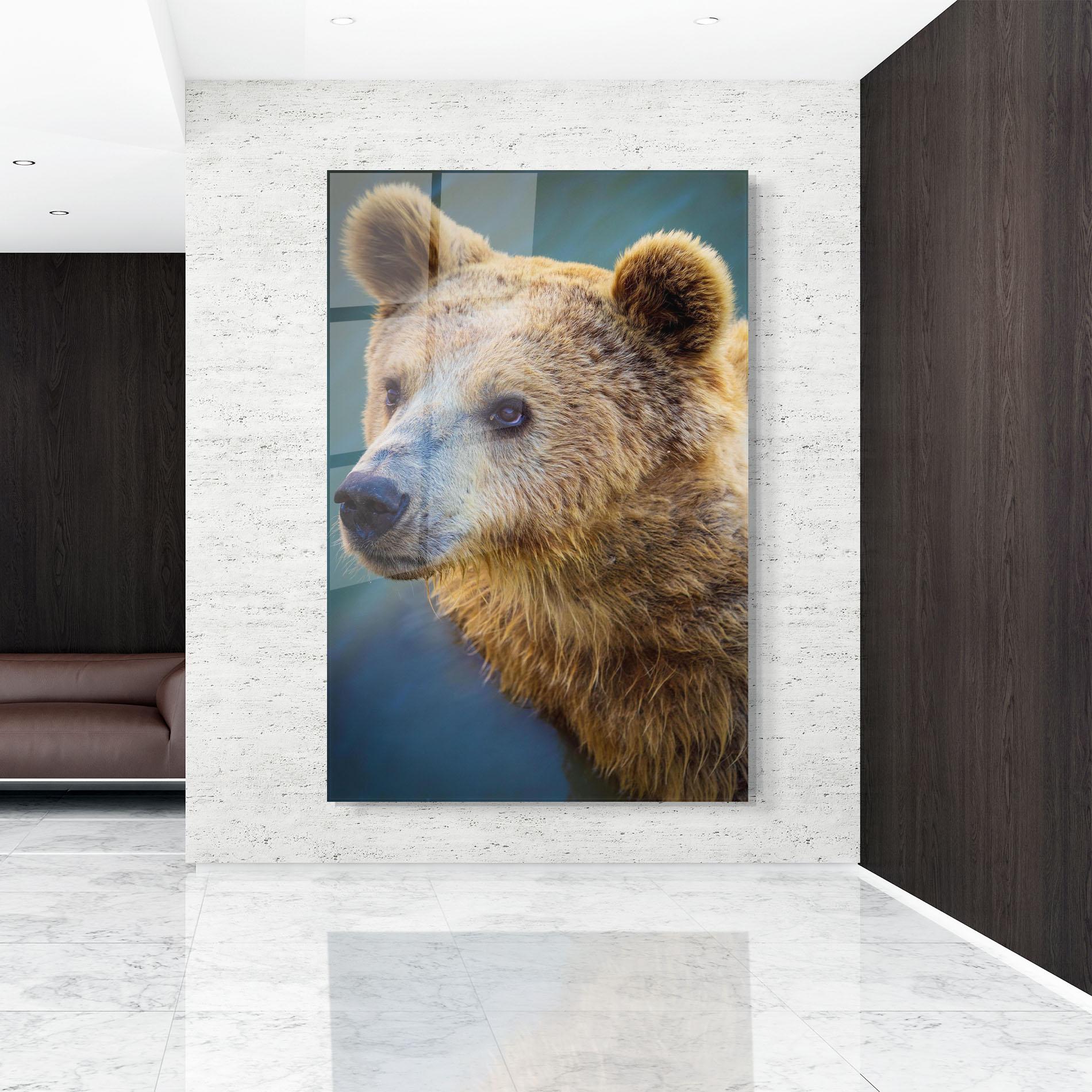 Glasbild Bear Head mockup 9