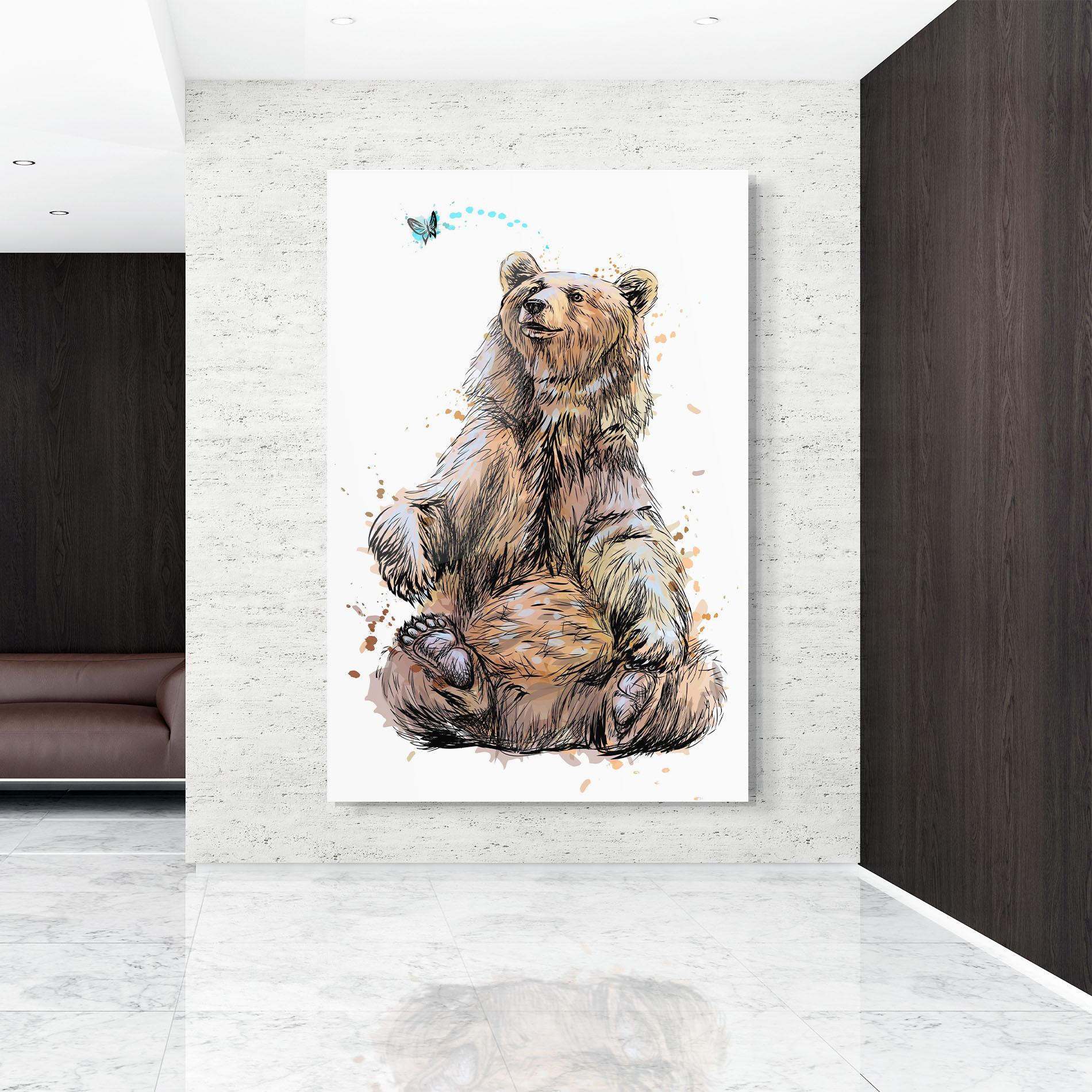 Glasbild Butterfly Bear mockup 9