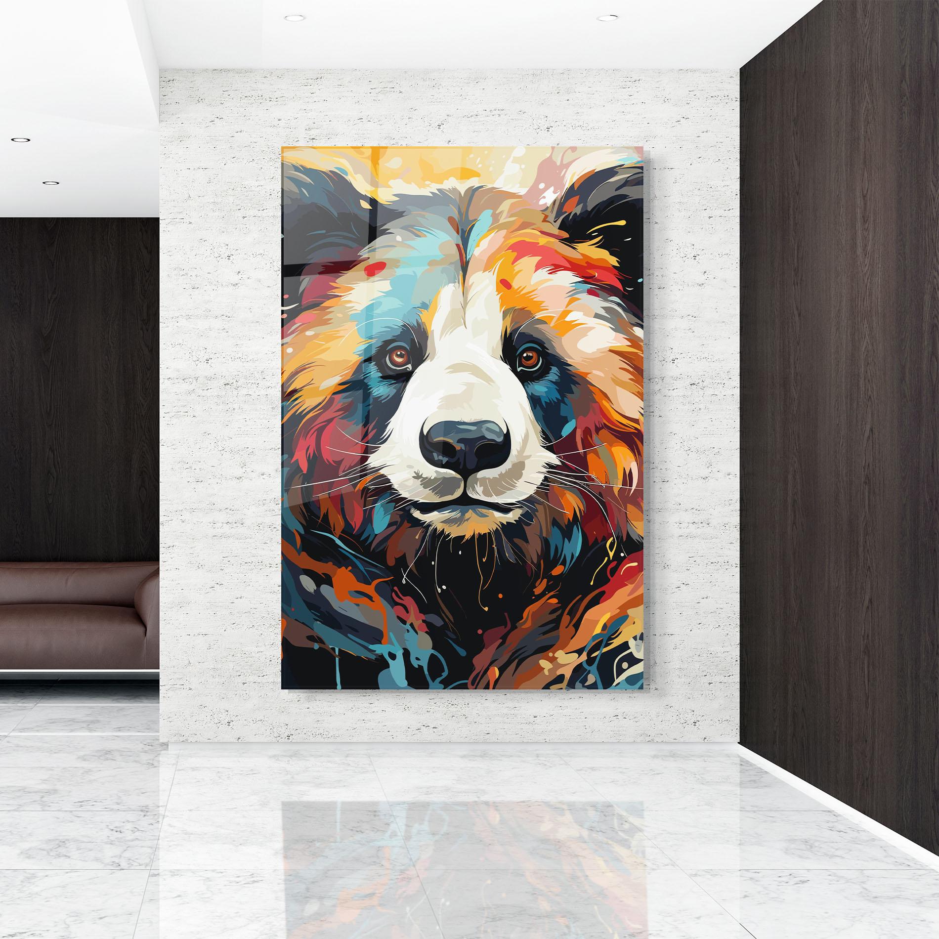 Glasbild Cream Color Bear mockup 9