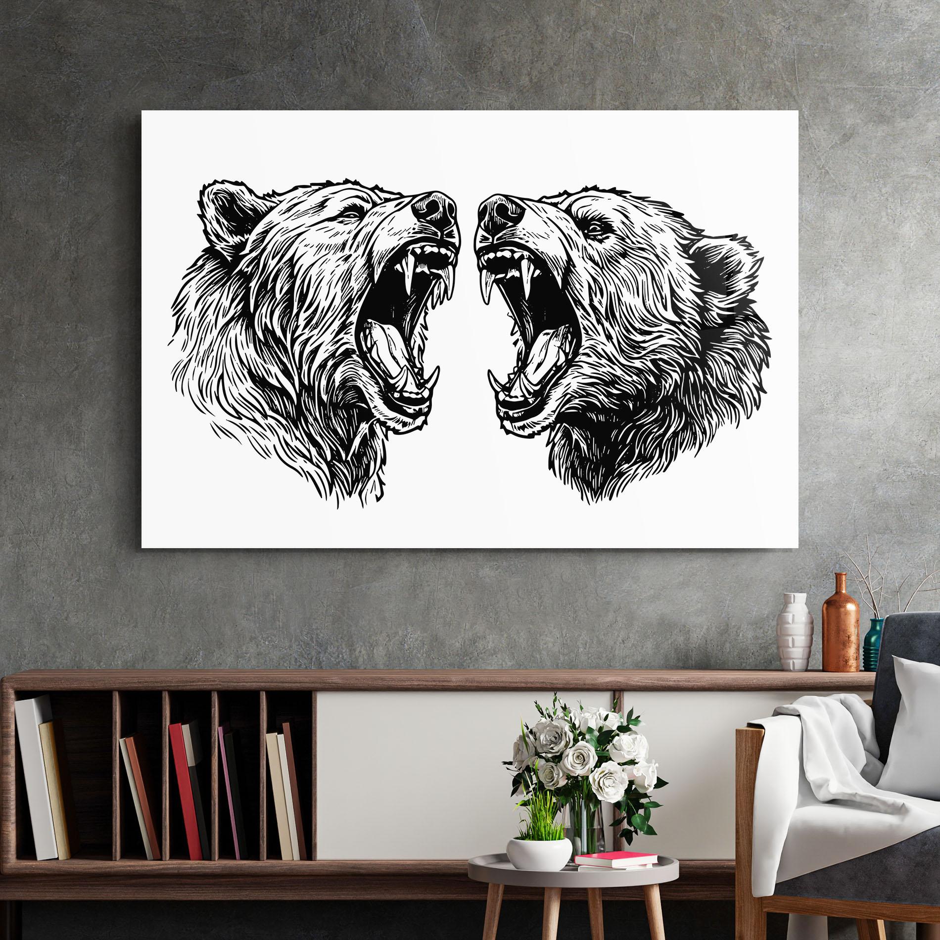 Glasbild Bear Bite mockup 2