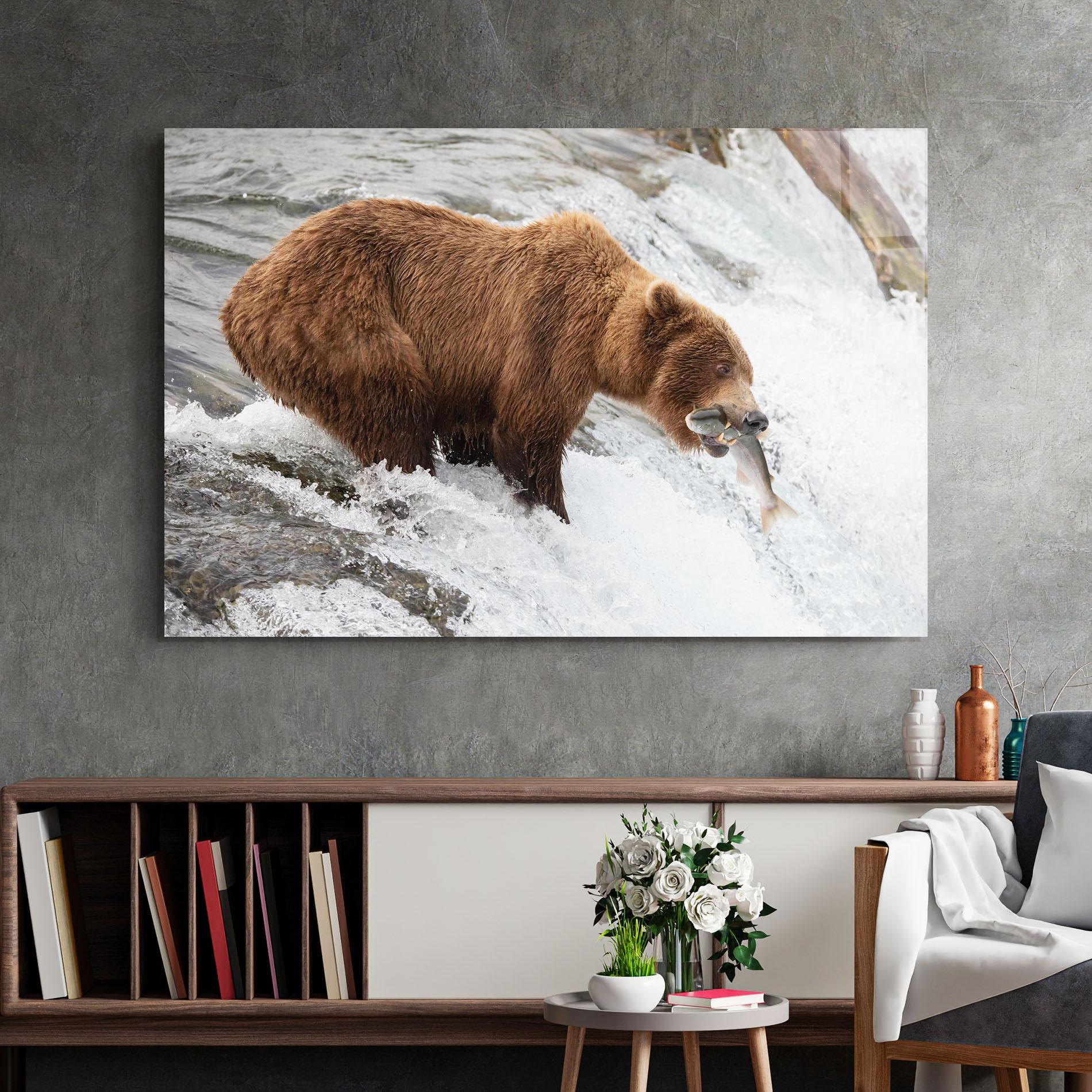 Glasbild Bear Hunting mockup 2