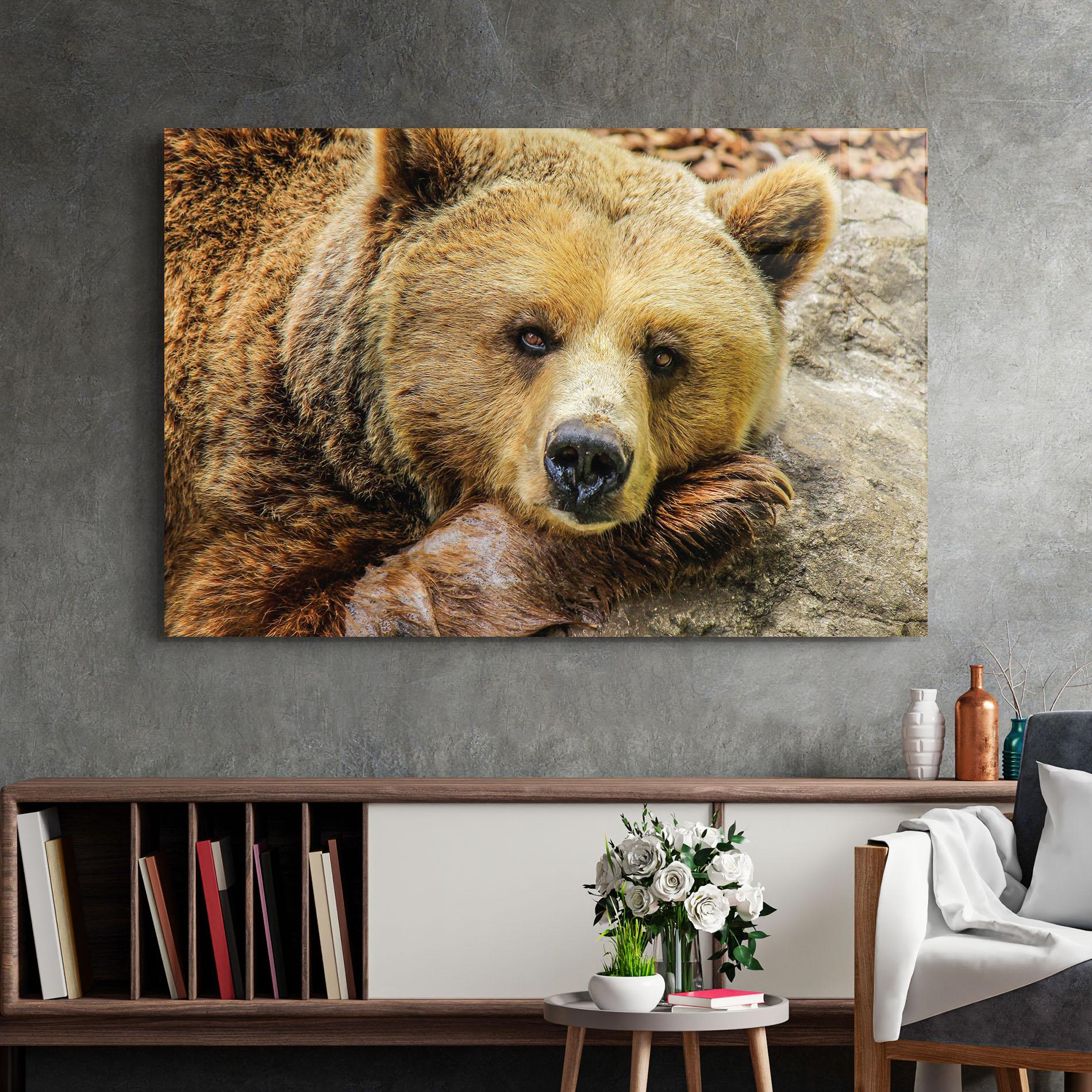 Glasbild Bear mockup 2