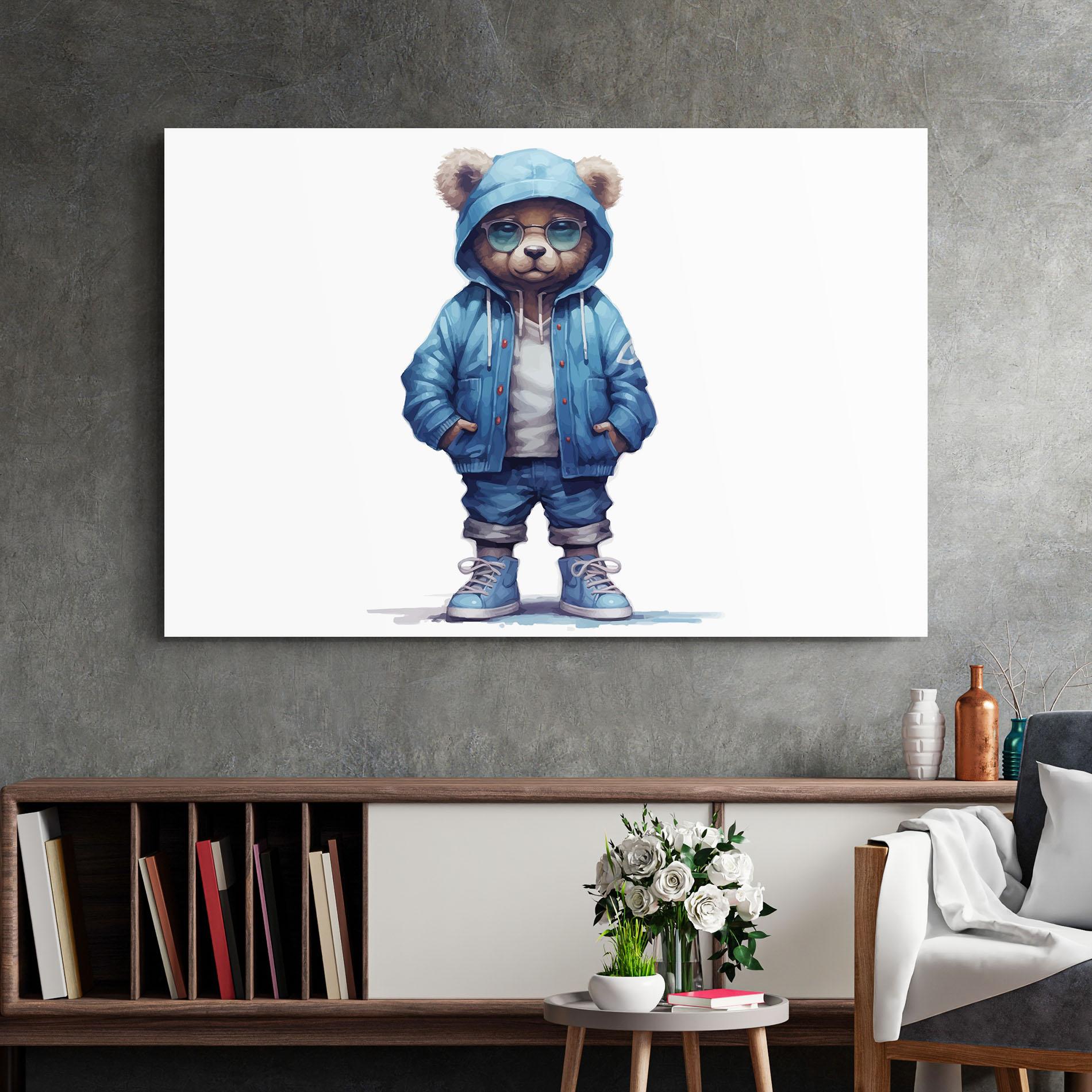 Glasbild Cool Bear mockup 2