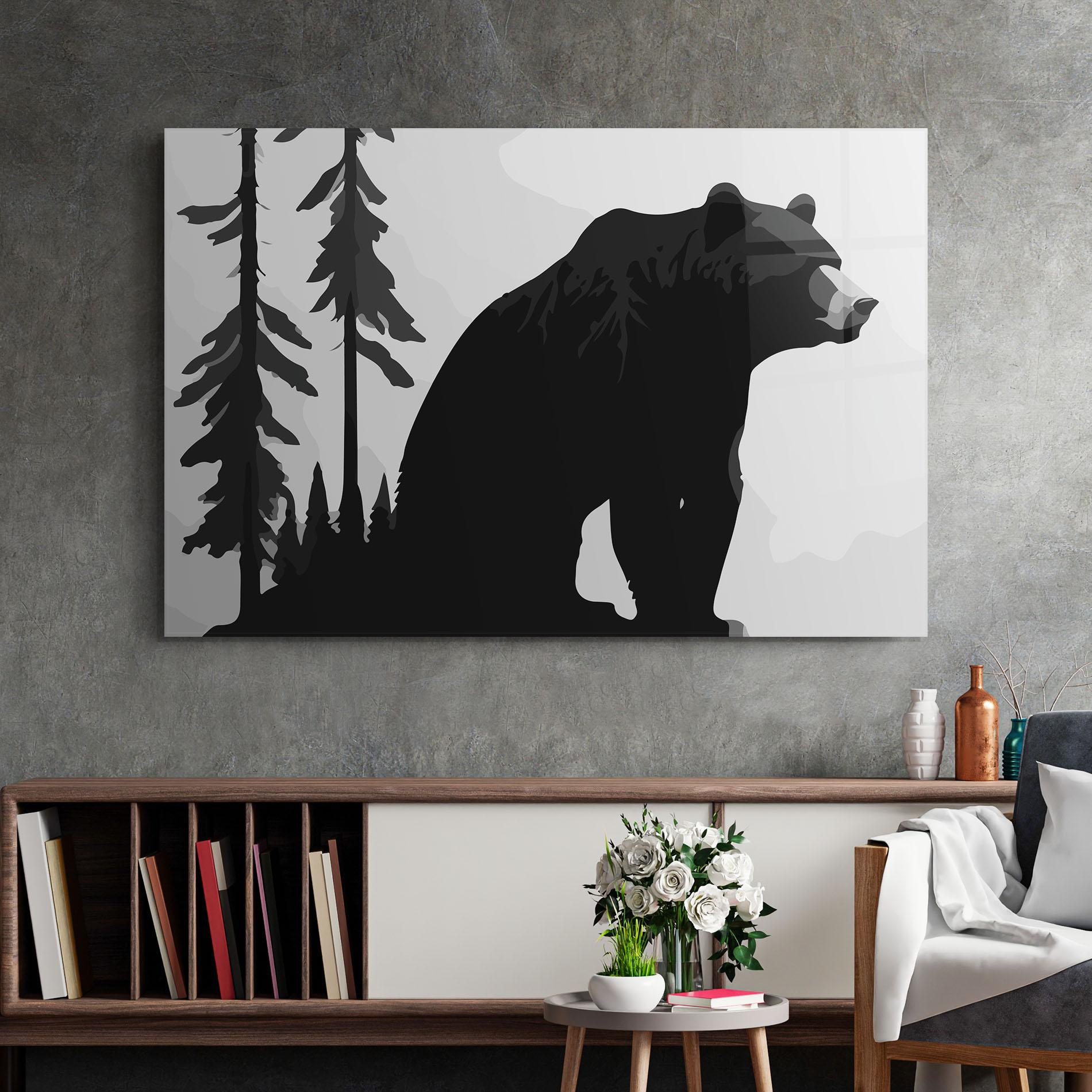 Glasbild Forest Bear mockup 2
