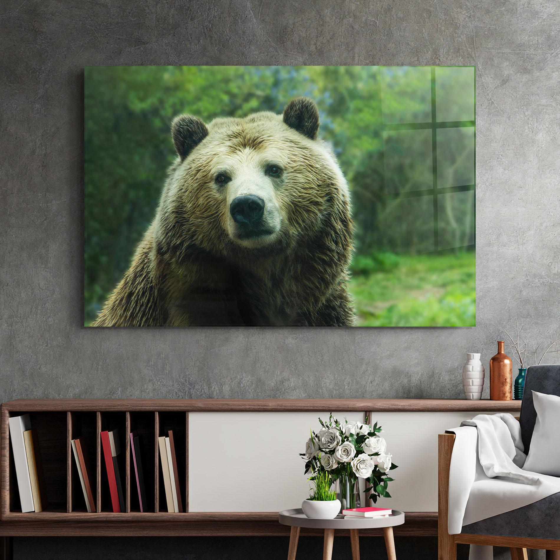 Glasbild Green Bear mockup 2