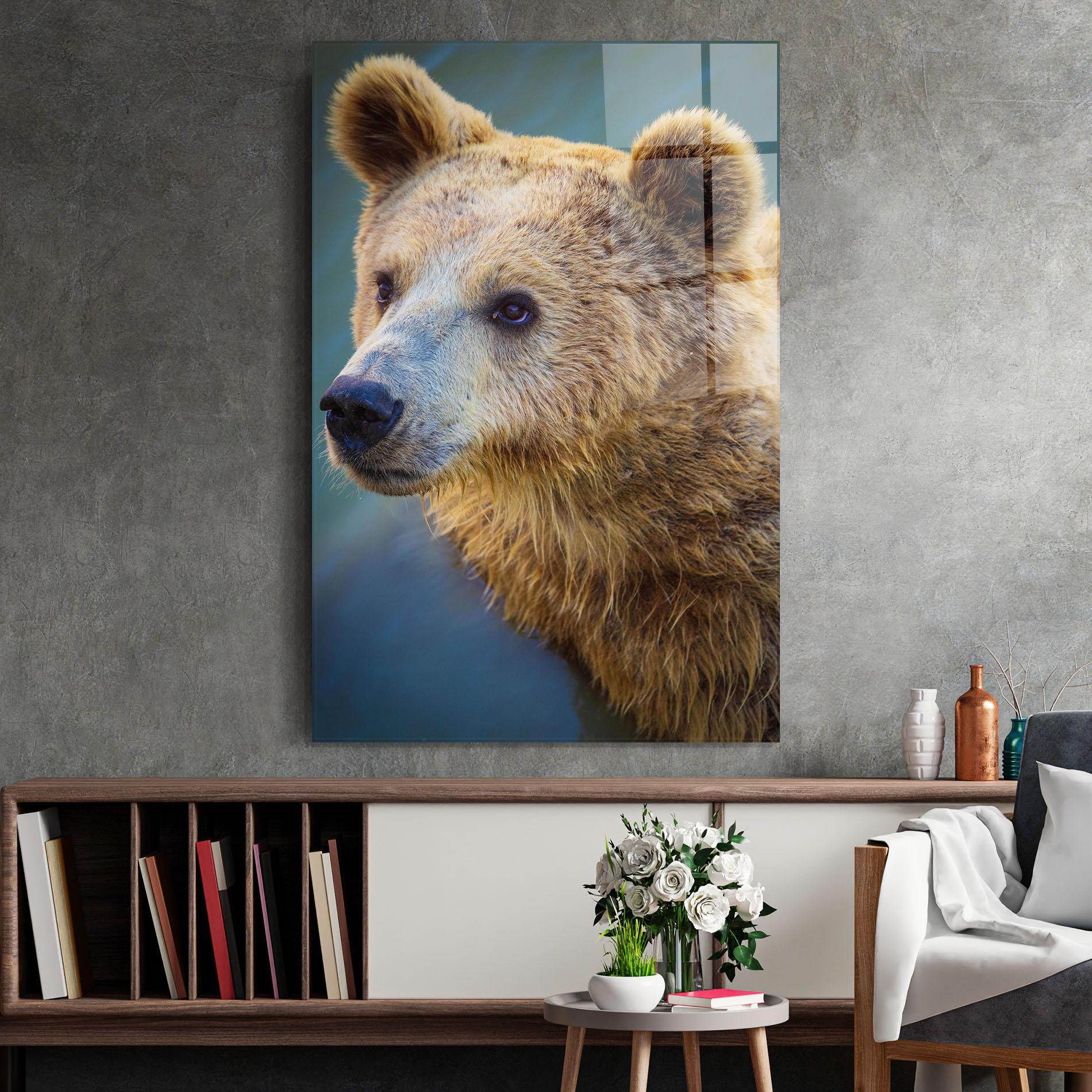 Glasbild Bear Head mockup 2