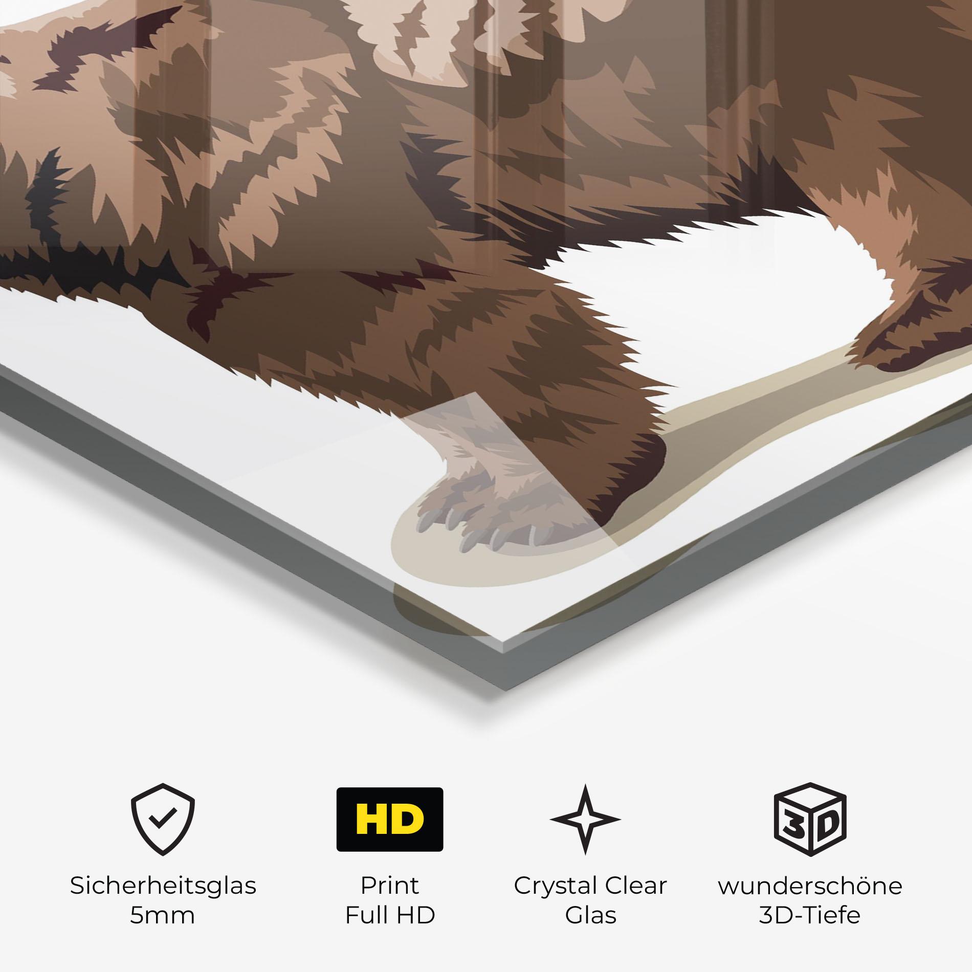 Glasbild Angry Walking Bear mockup 3