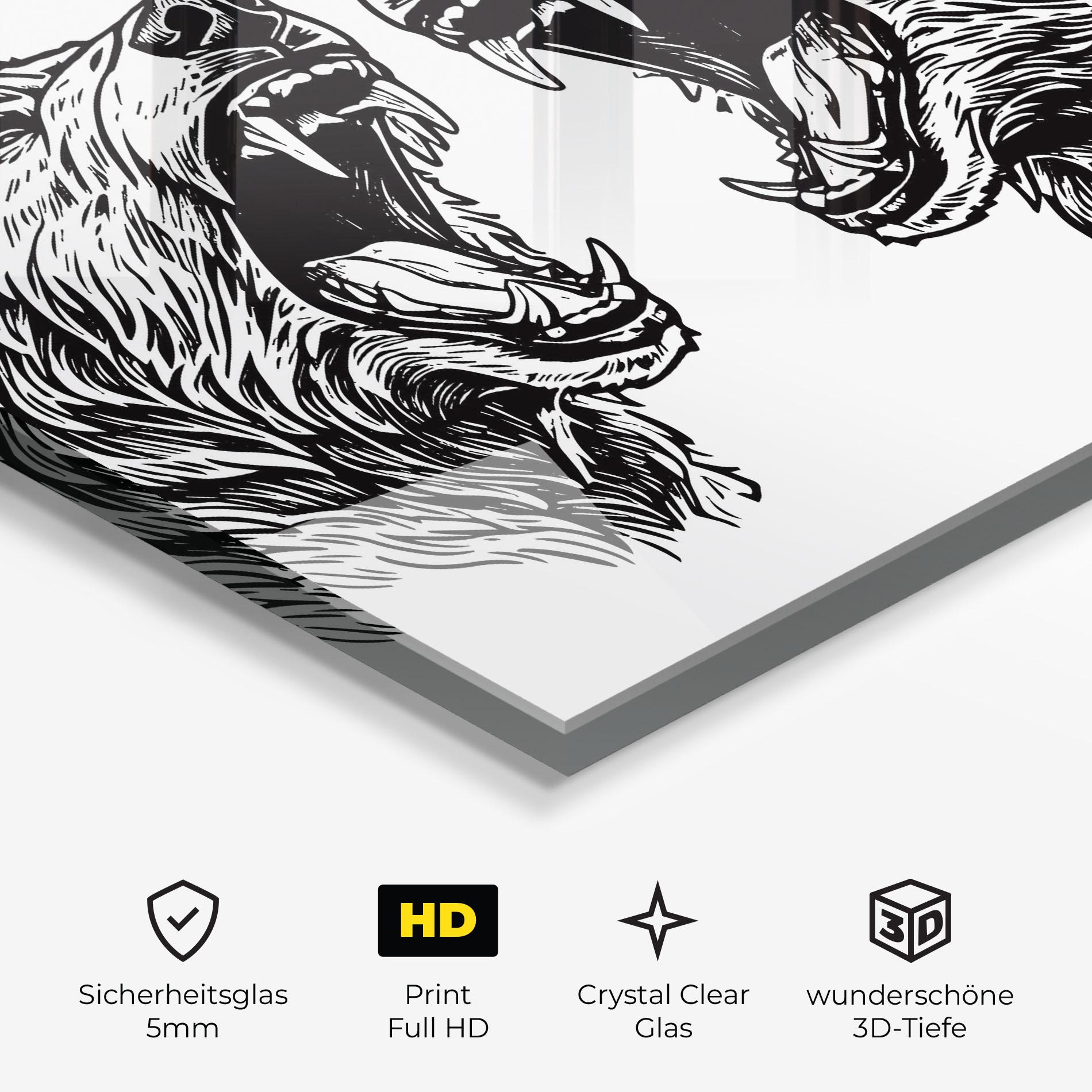 Glasbild Bear Bite mockup 3