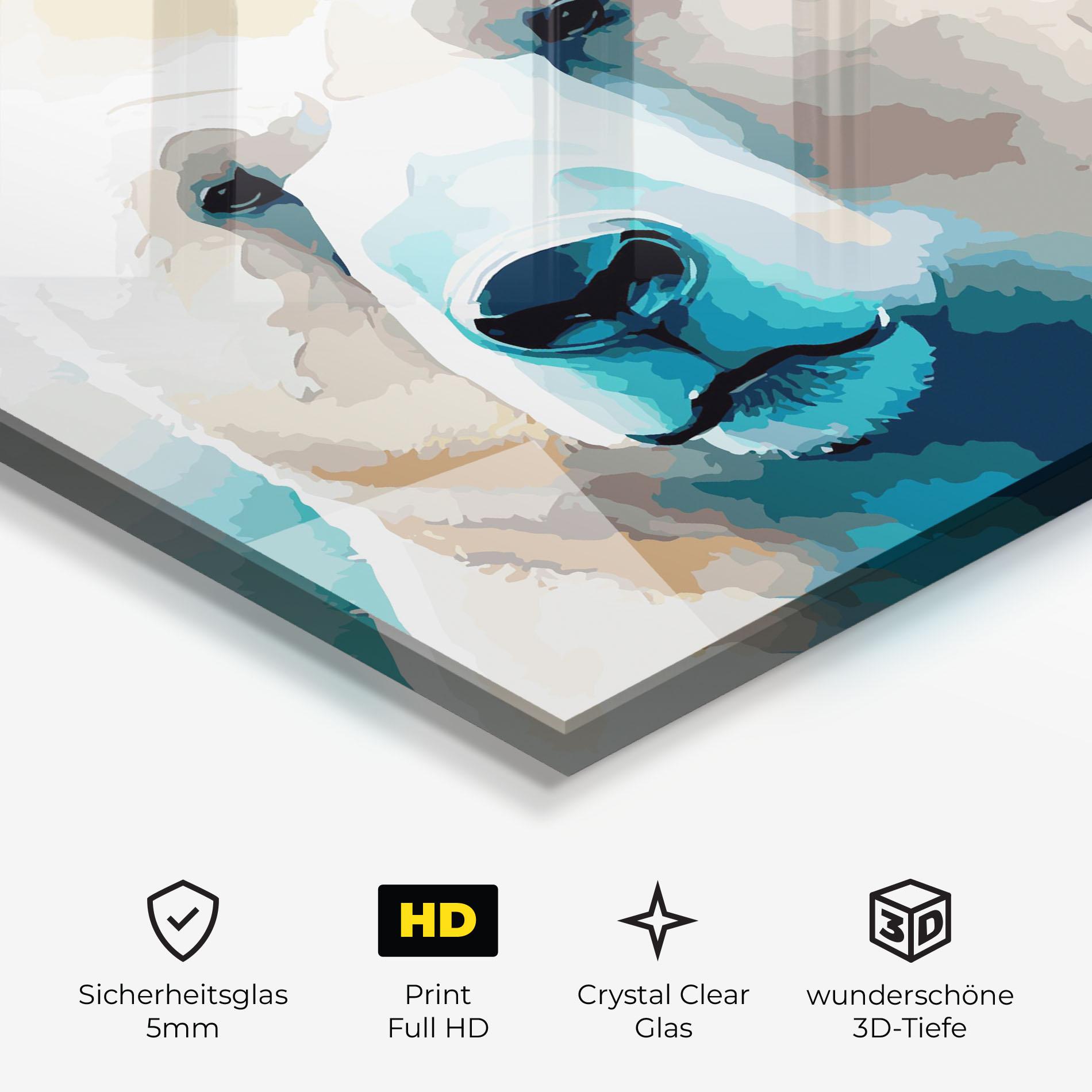 Glasbild Big Watercolor Bear mockup 3