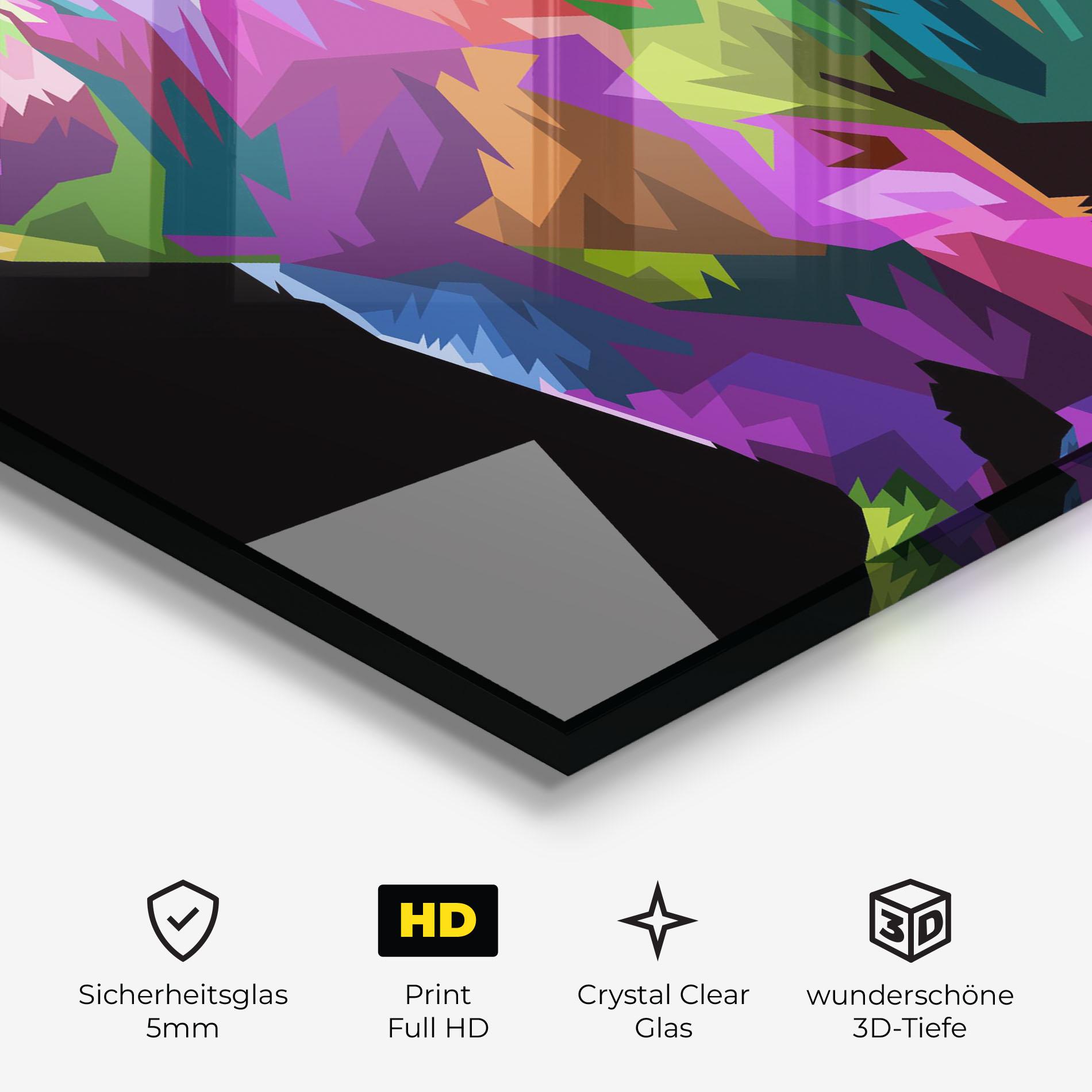 Glasbild Colorful Icebear mockup 3