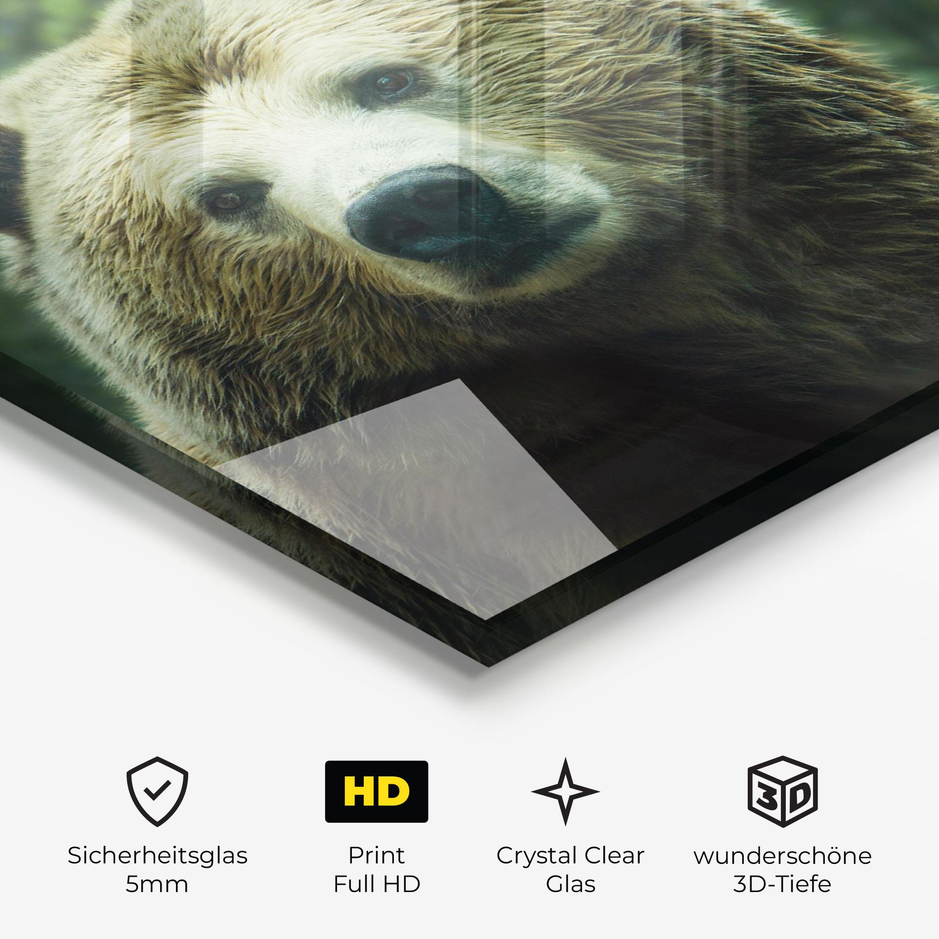 Glasbild Green Bear mockup 3