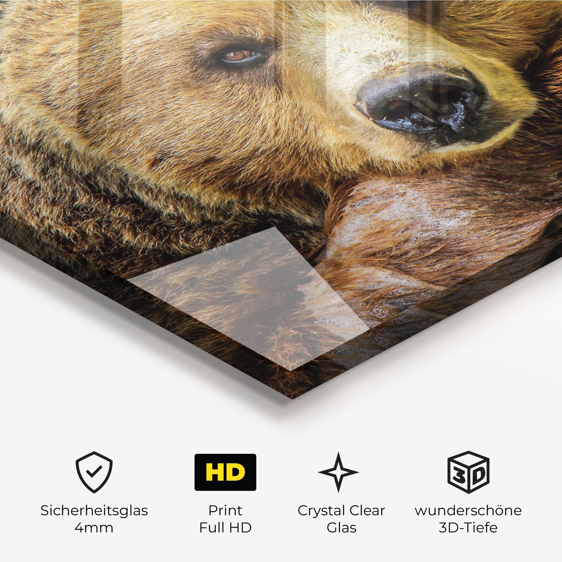 Glasbild Bear mockup 3