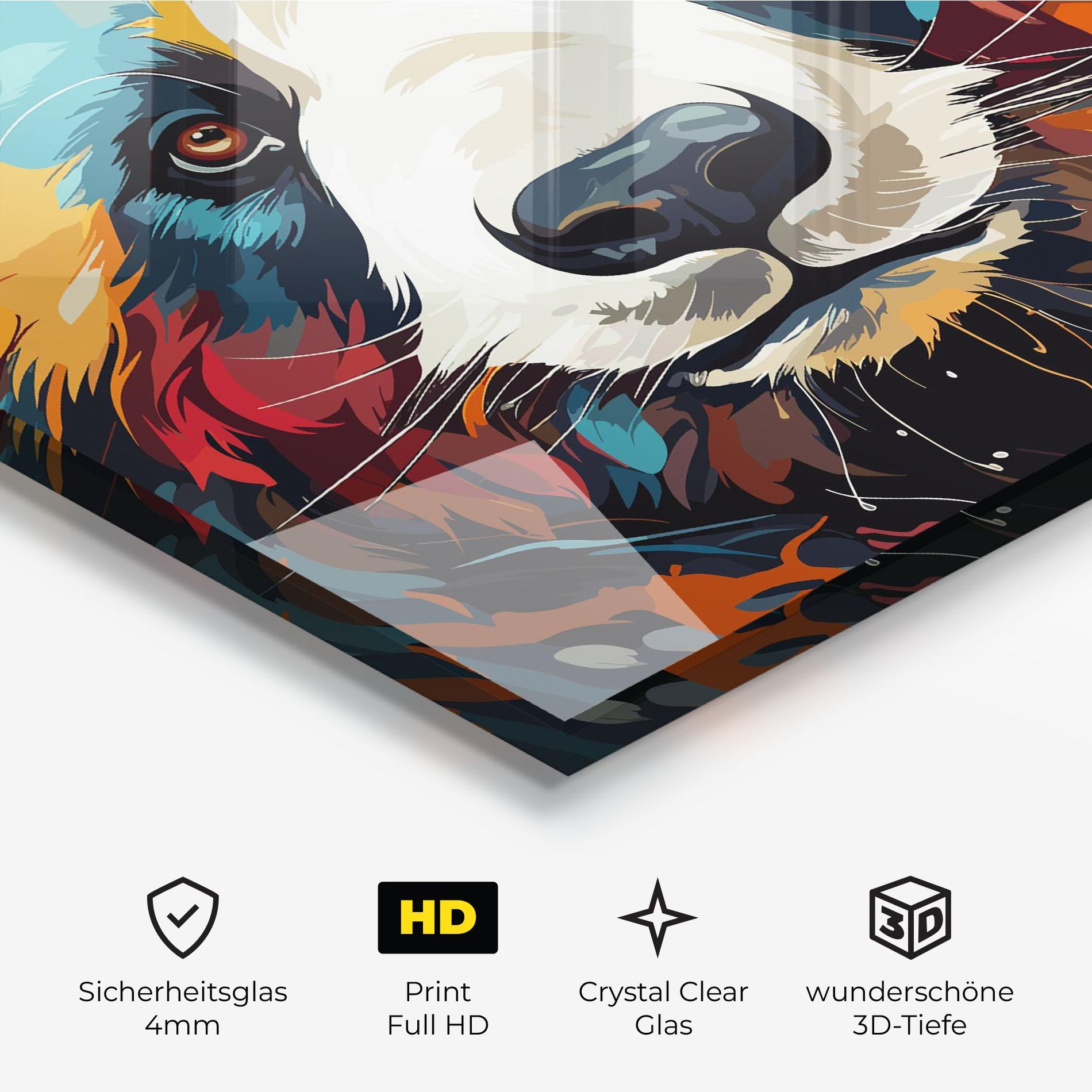 Glasbild Cream Color Bear mockup 3