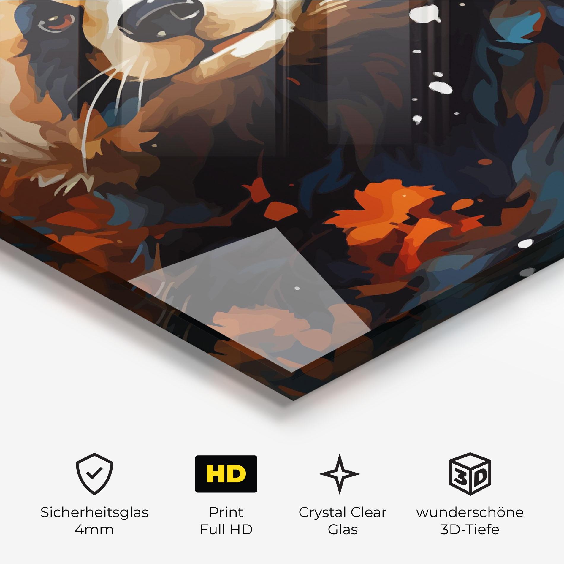 Glasbild Fluffy Bear mockup 3