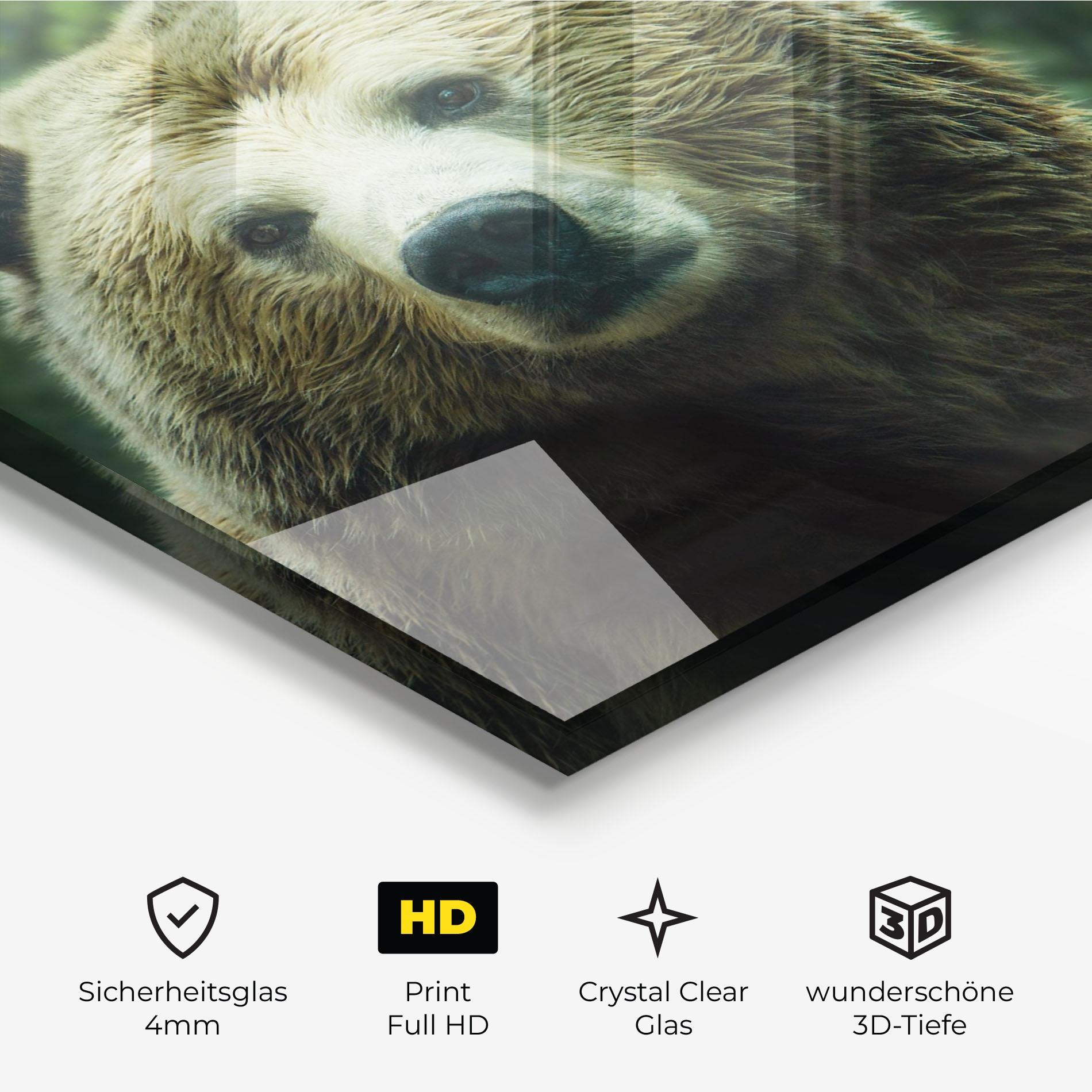 Glasbild Green Bear mockup 3