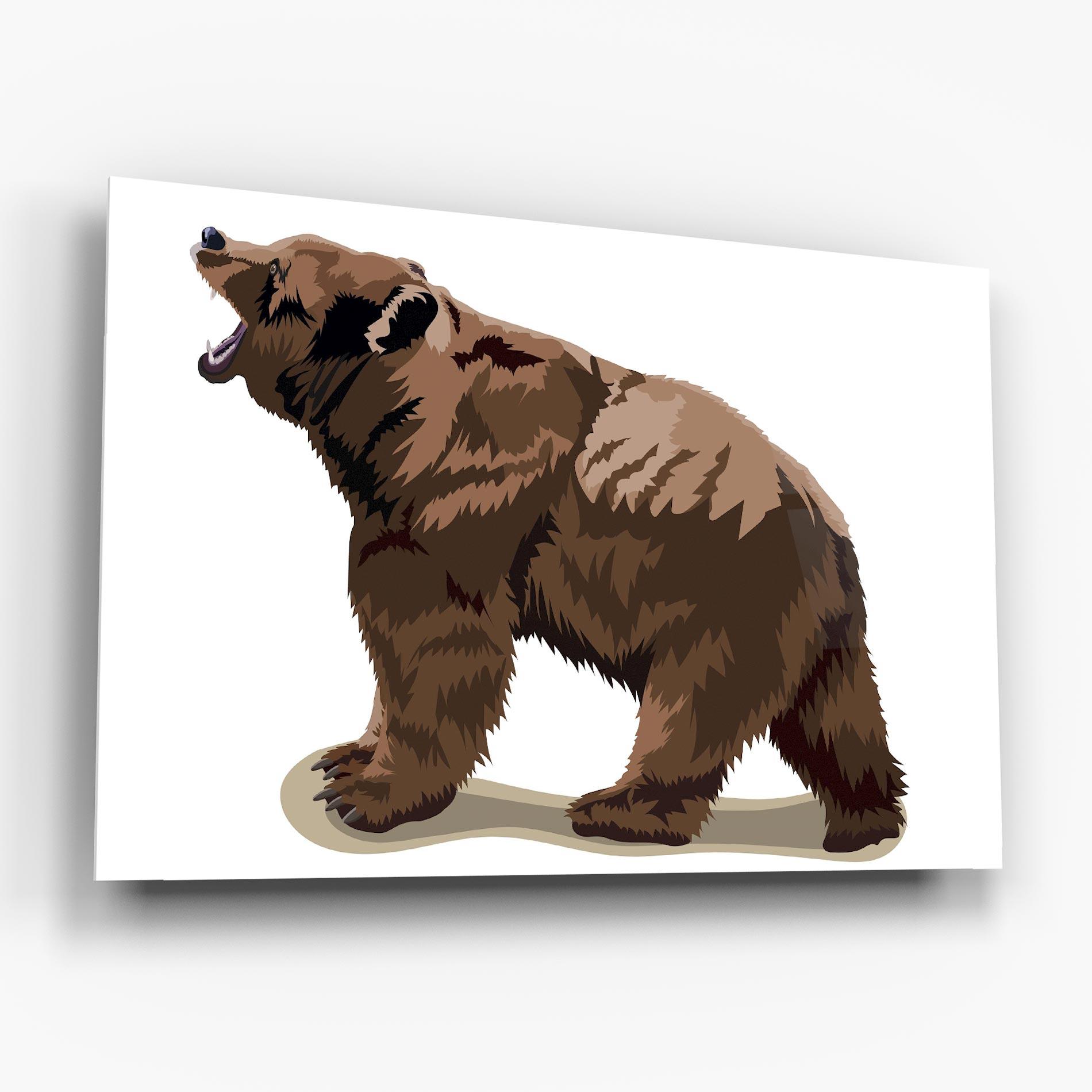 Glasbild Angry Walking Bear mockup 6