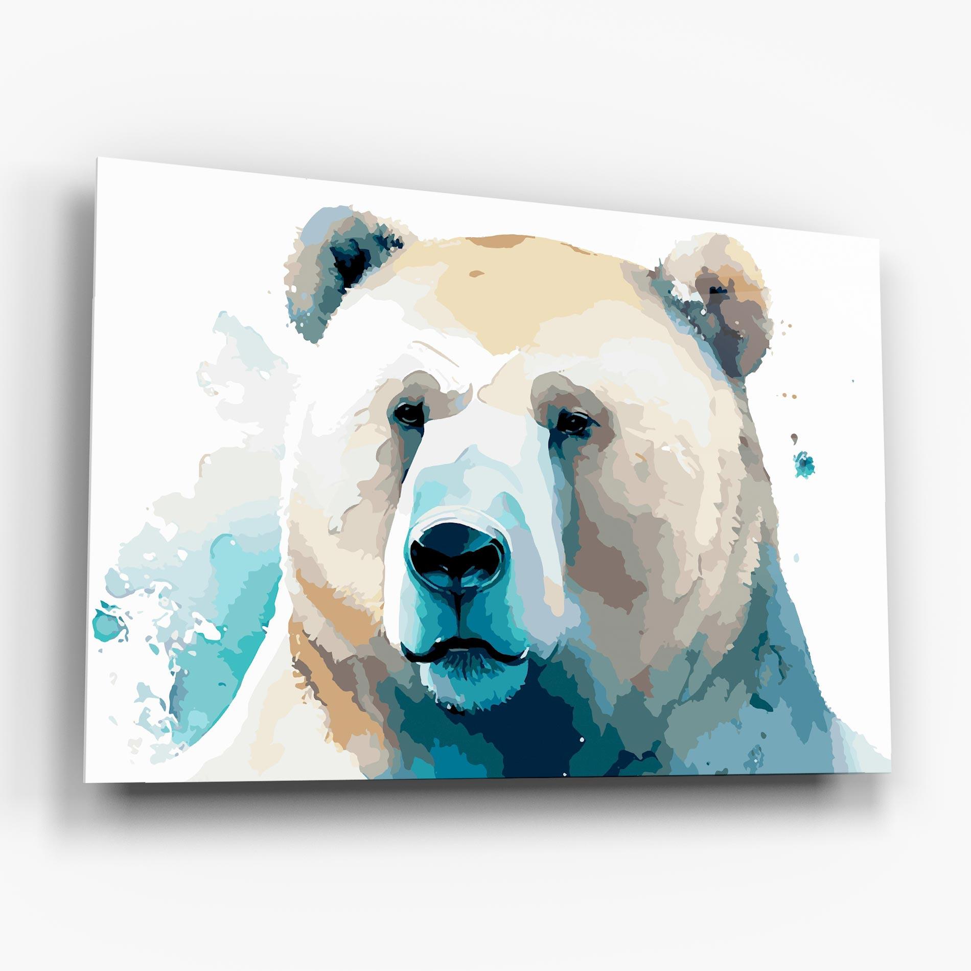 Glasbild Big Watercolor Bear mockup 6