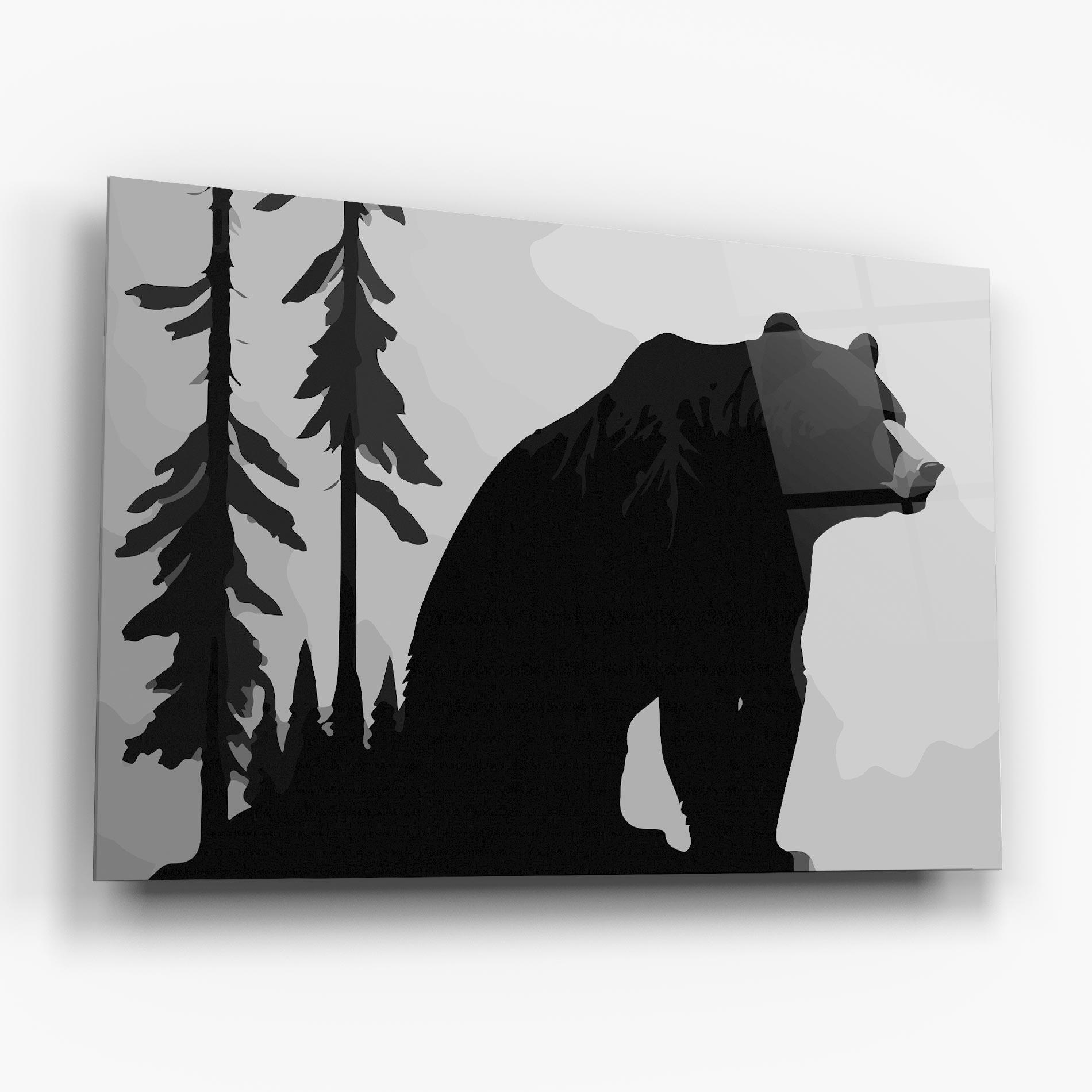 Glasbild Forest Bear mockup 6
