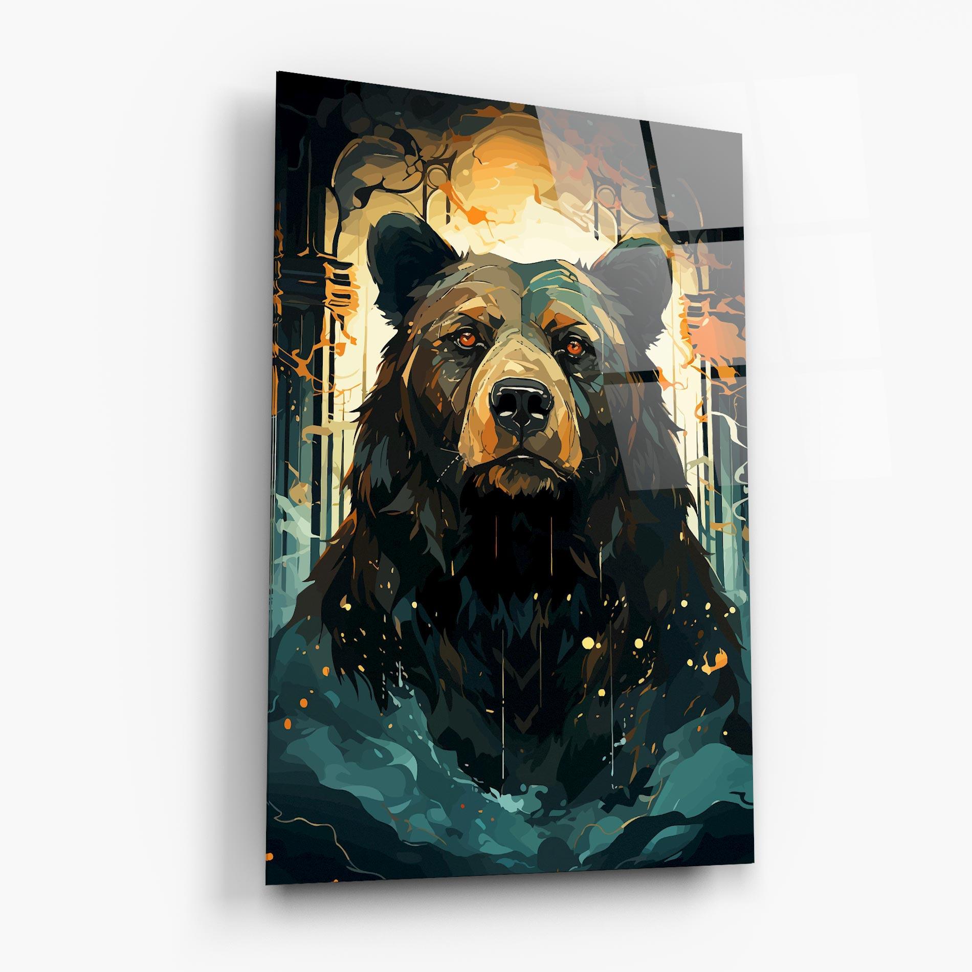 Glasbild Brown Bear Art mockup 6