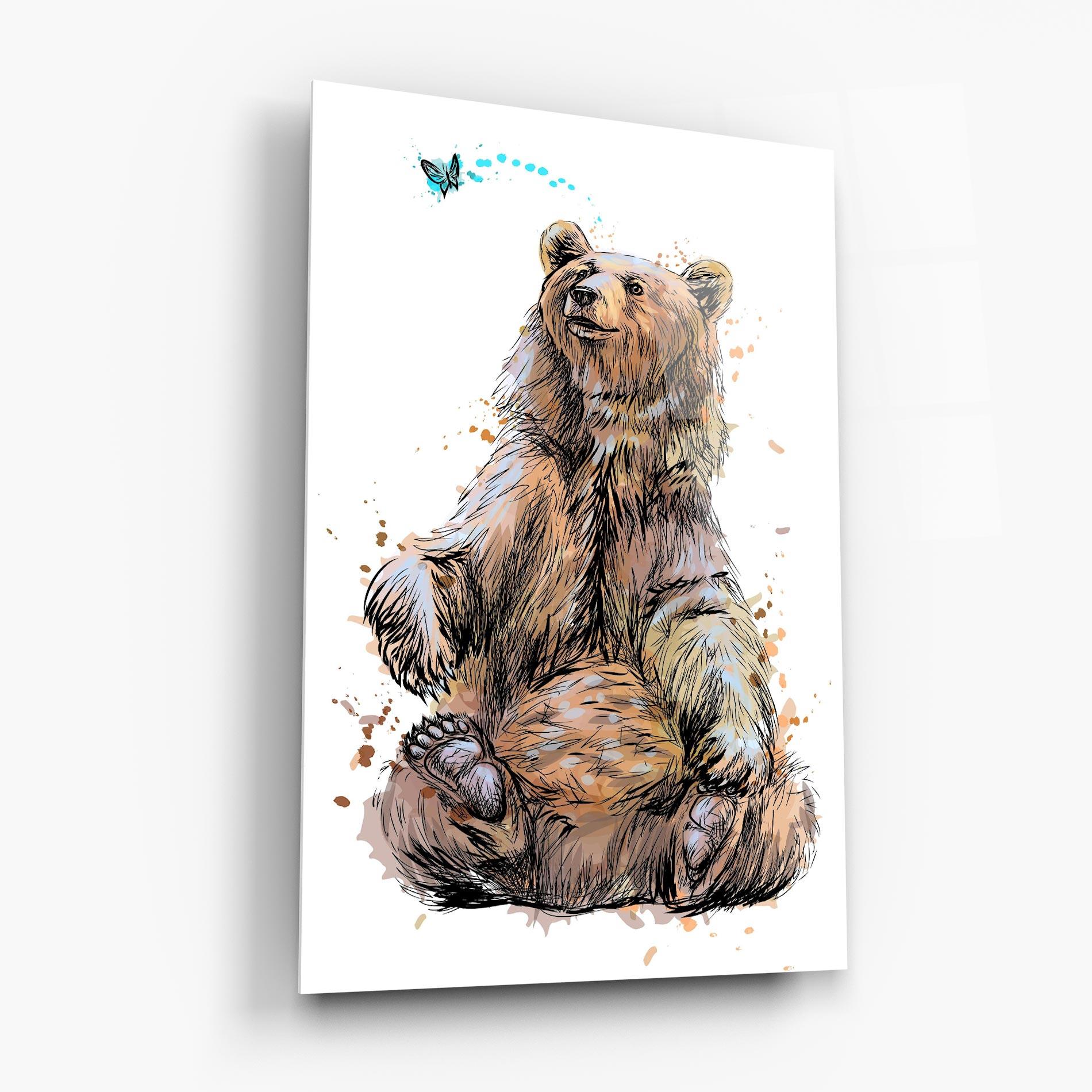 Glasbild Butterfly Bear mockup 6