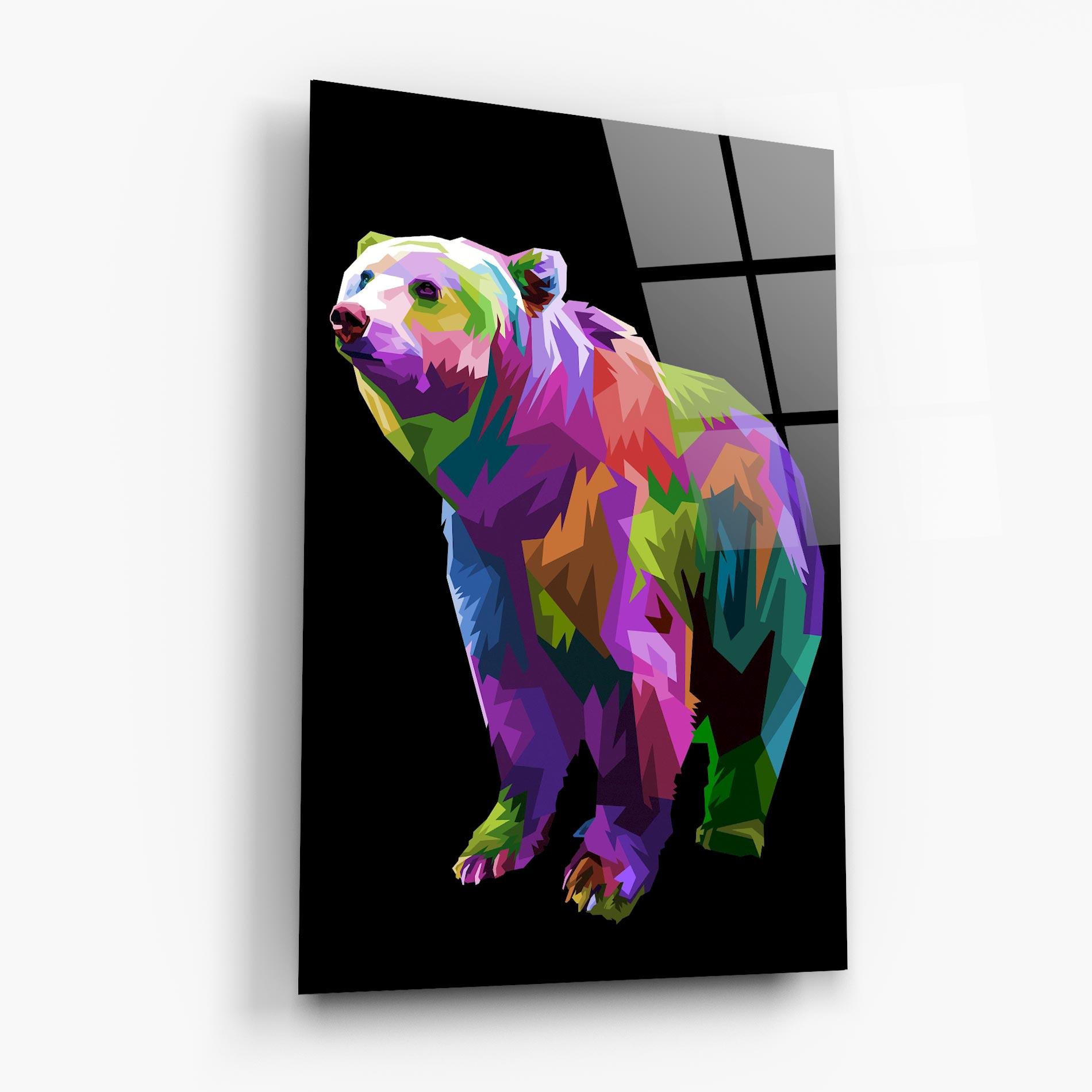 Glasbild Colorful Icebear mockup 6