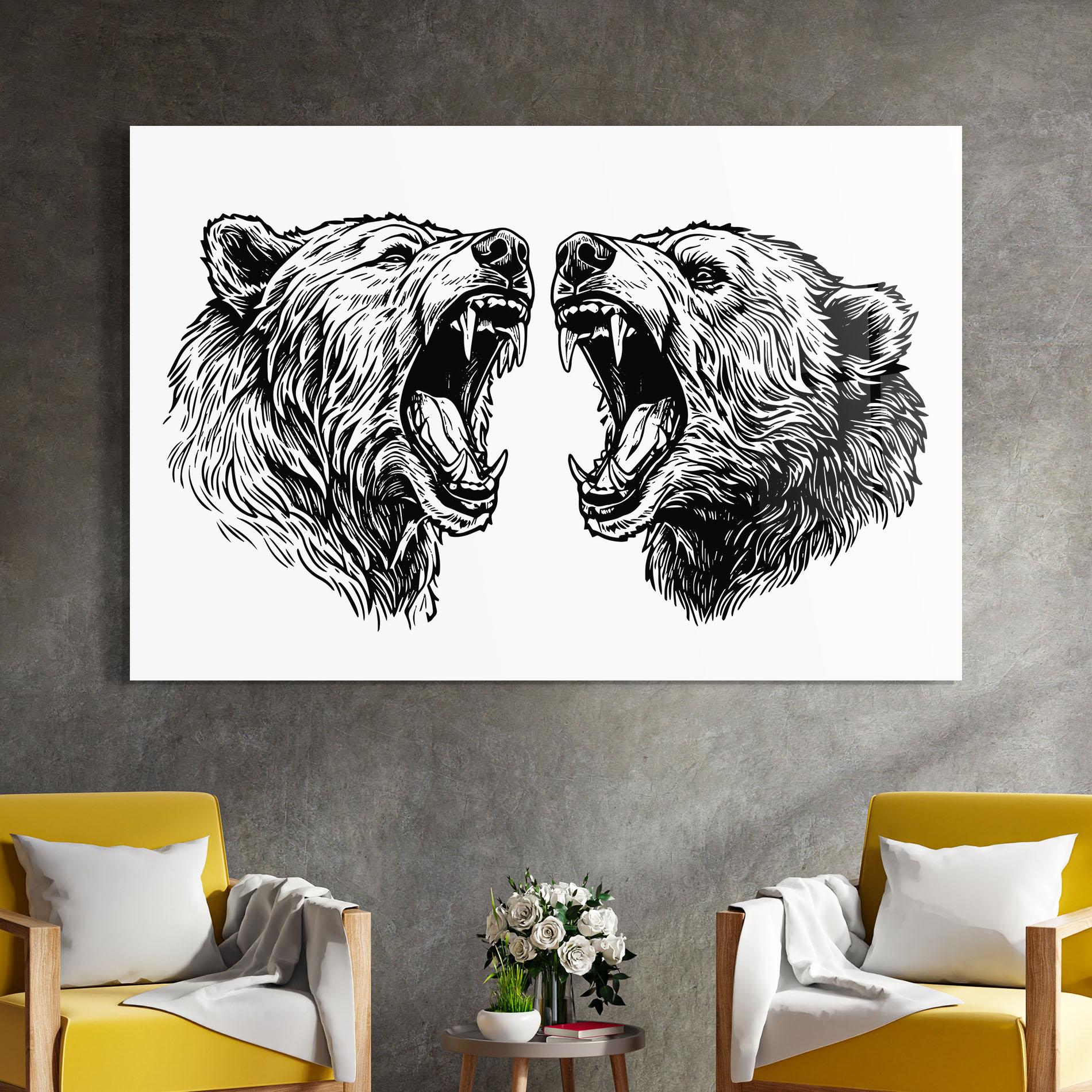 Glasbild Bear Bite mockup 4