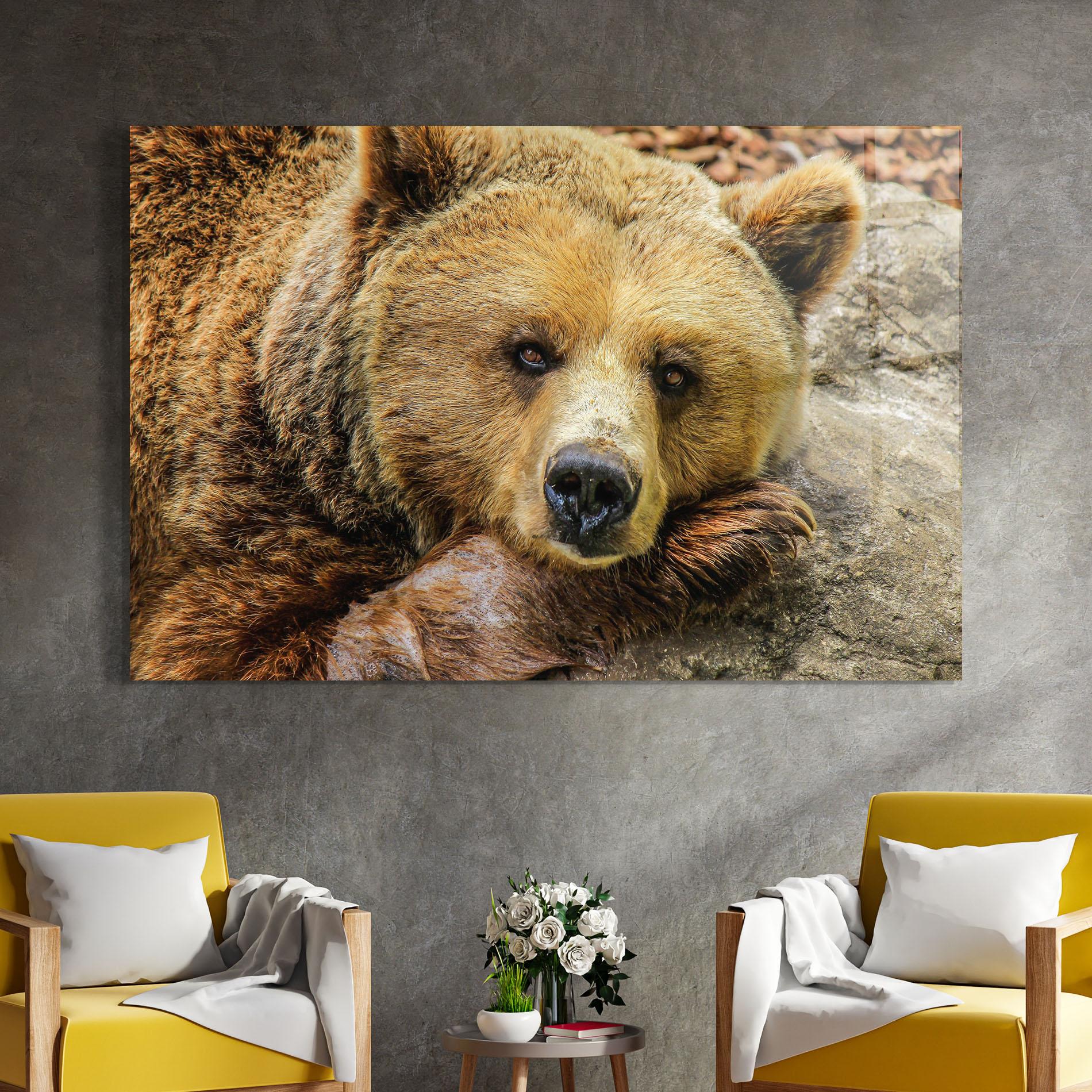 Glasbild Bear mockup 4