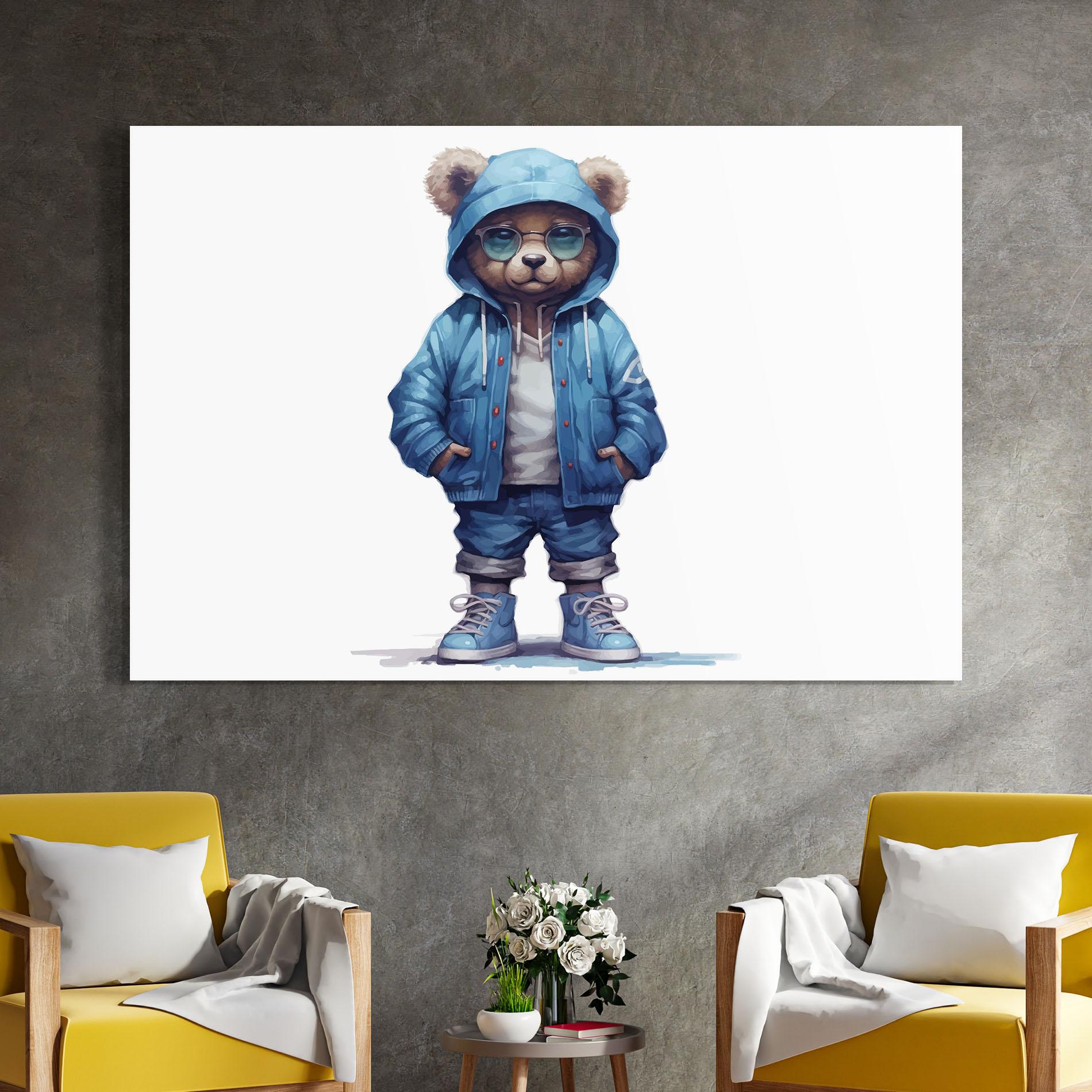 Glasbild Cool Bear mockup 4