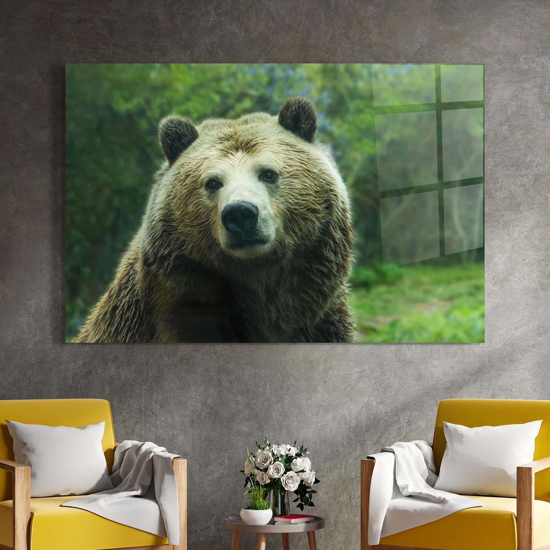 Glasbild Green Bear mockup 4