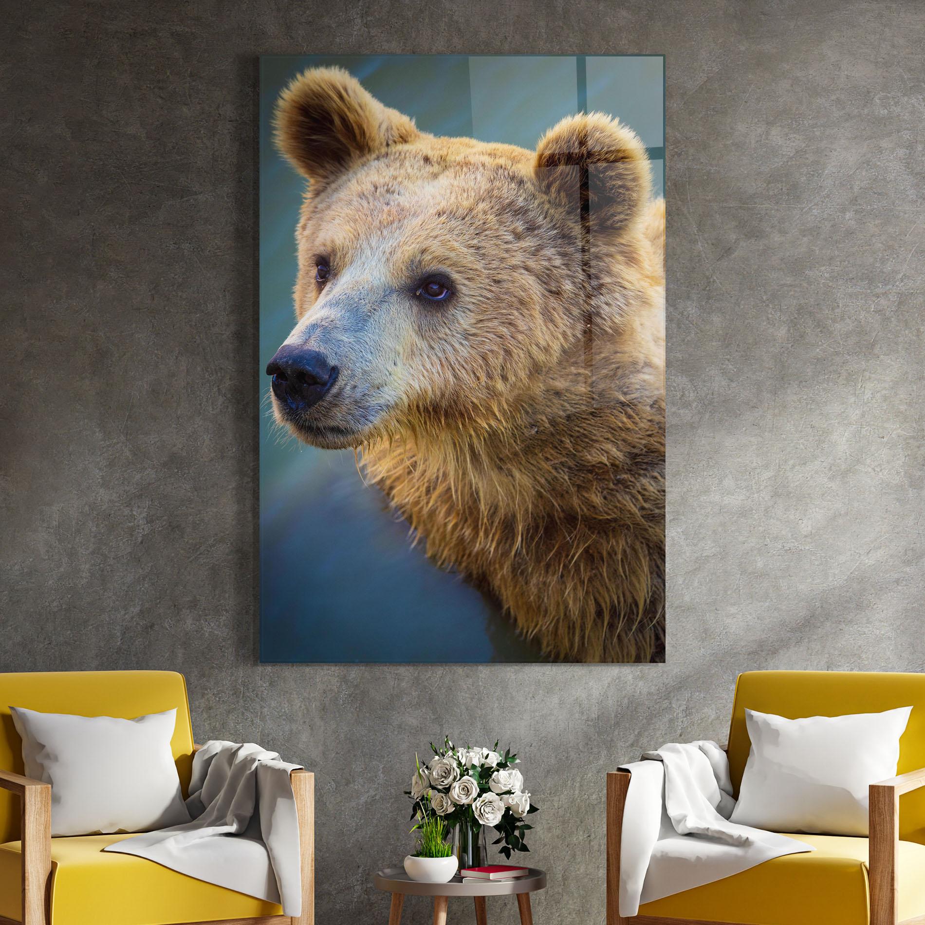 Glasbild Bear Head mockup 4