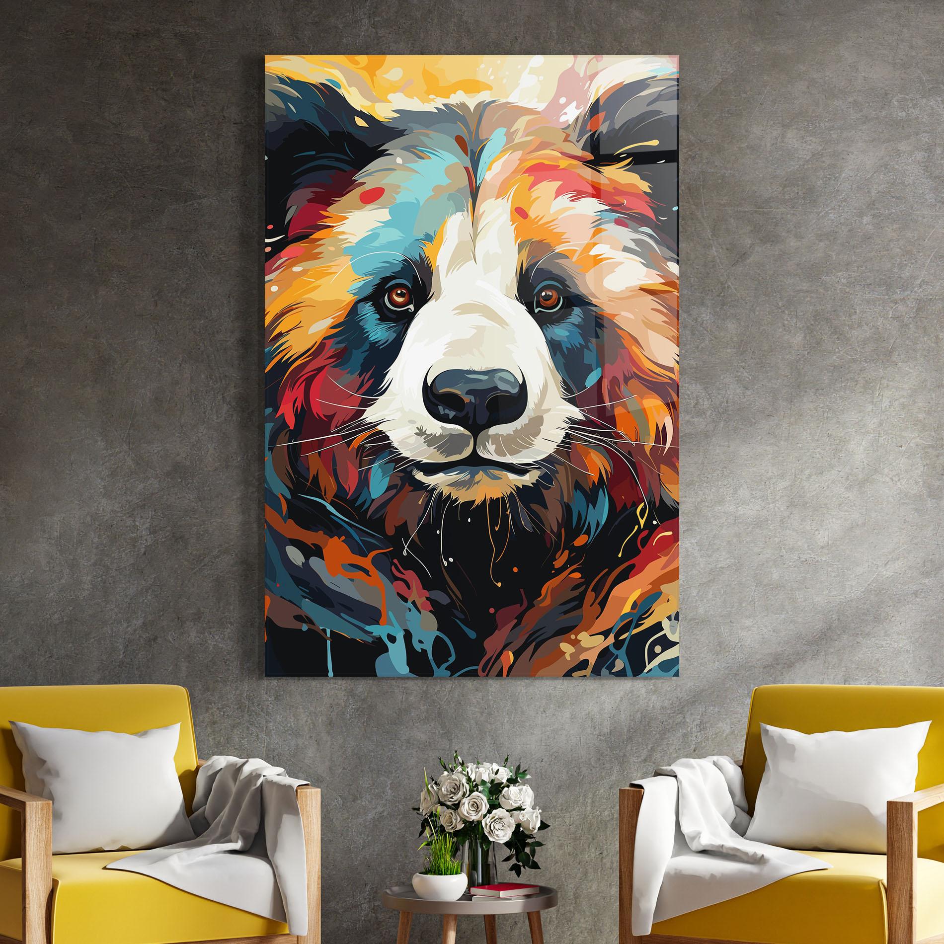 Glasbild Cream Color Bear mockup 4